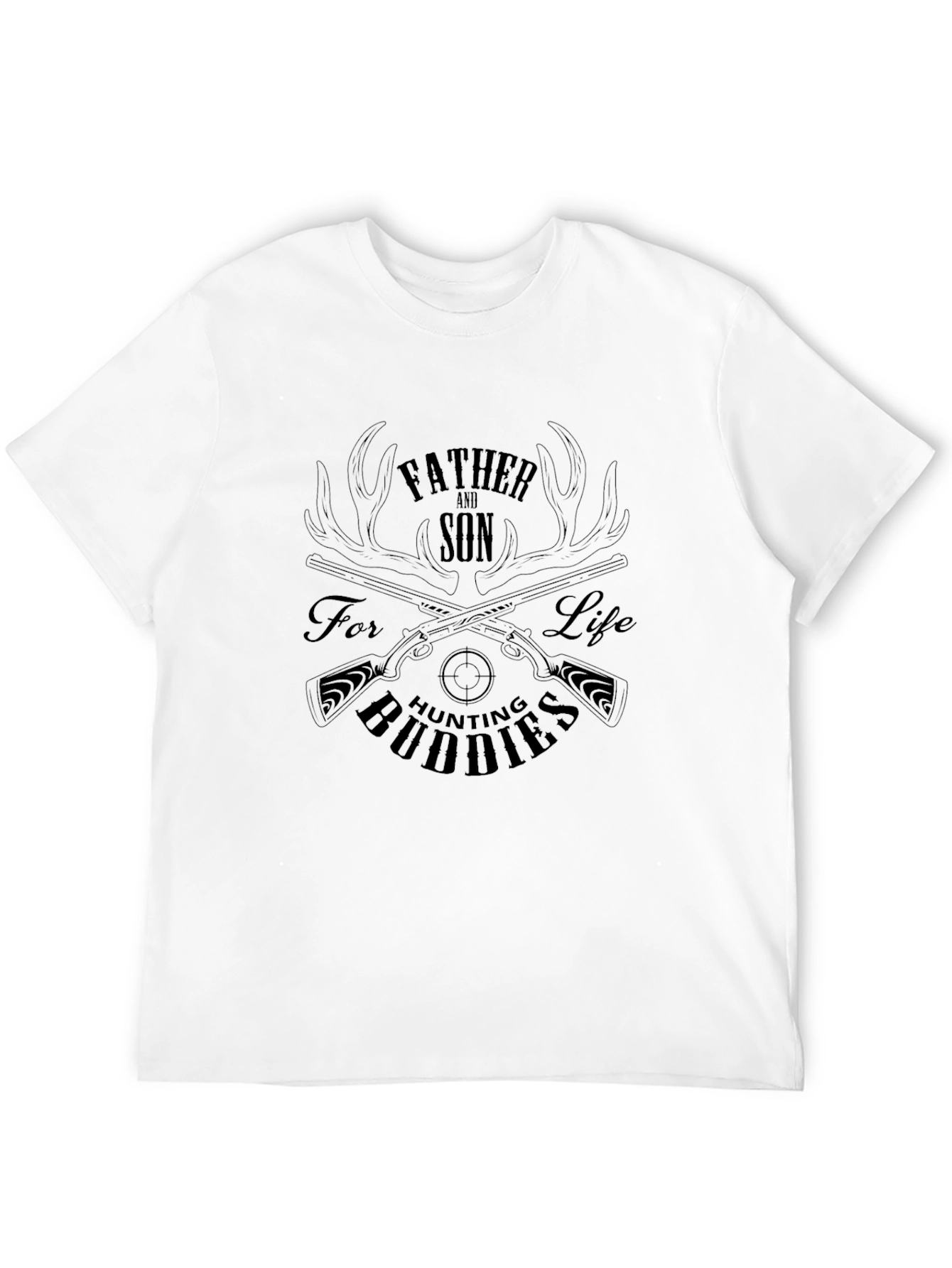 Black Father & Son Hunting Buddies Black T-Shirt view 12