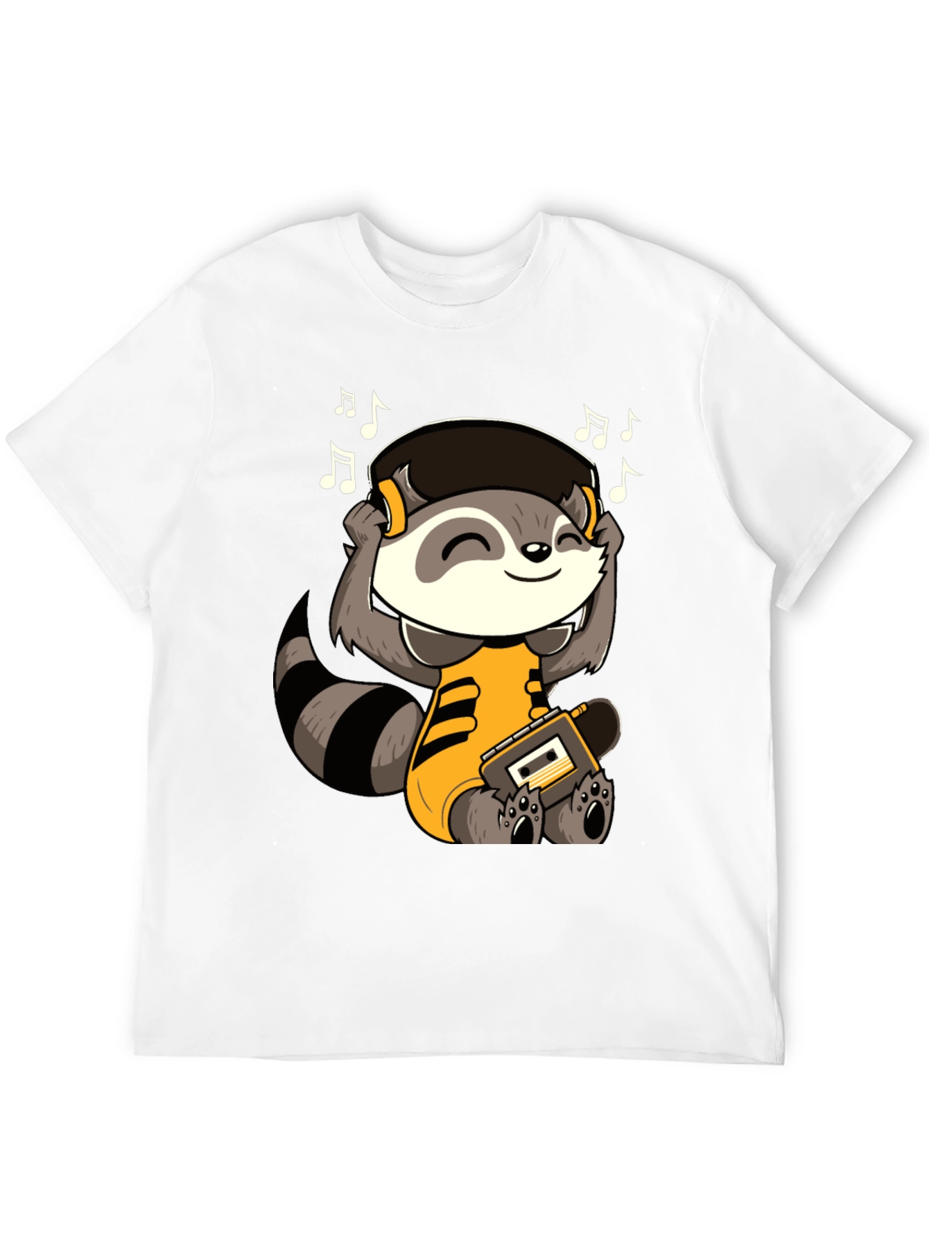 Black Raccoon Music Lover T-Shirt view 12