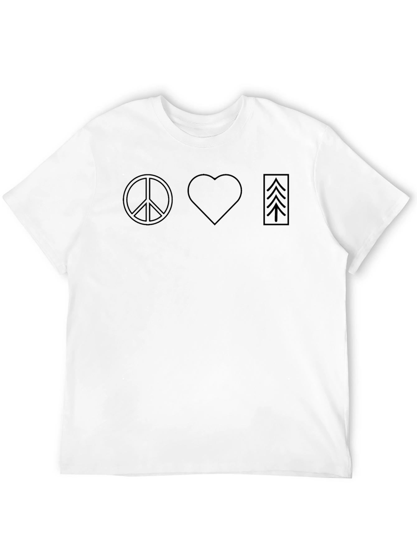 Black Peace Love Arrows Graphic T-Shirt view 12