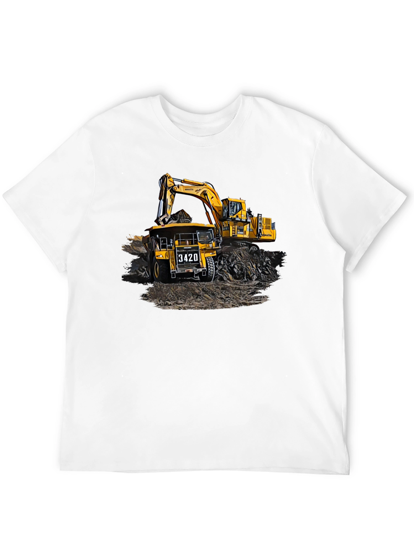 Construction Truck Graphic Tee - Black - 12