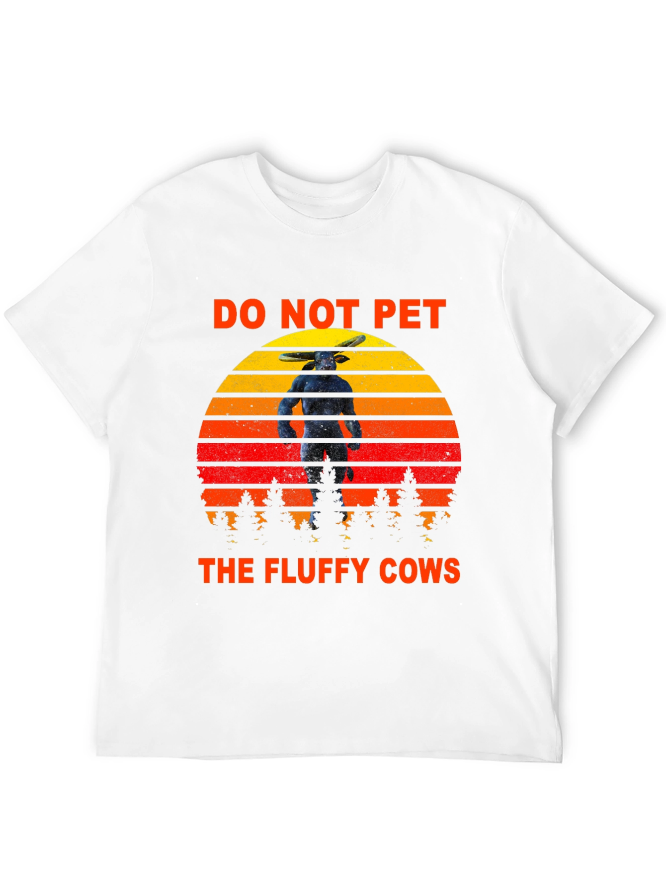 Black Do Not Pet the Fluffy Cows Graphic Tee view 12