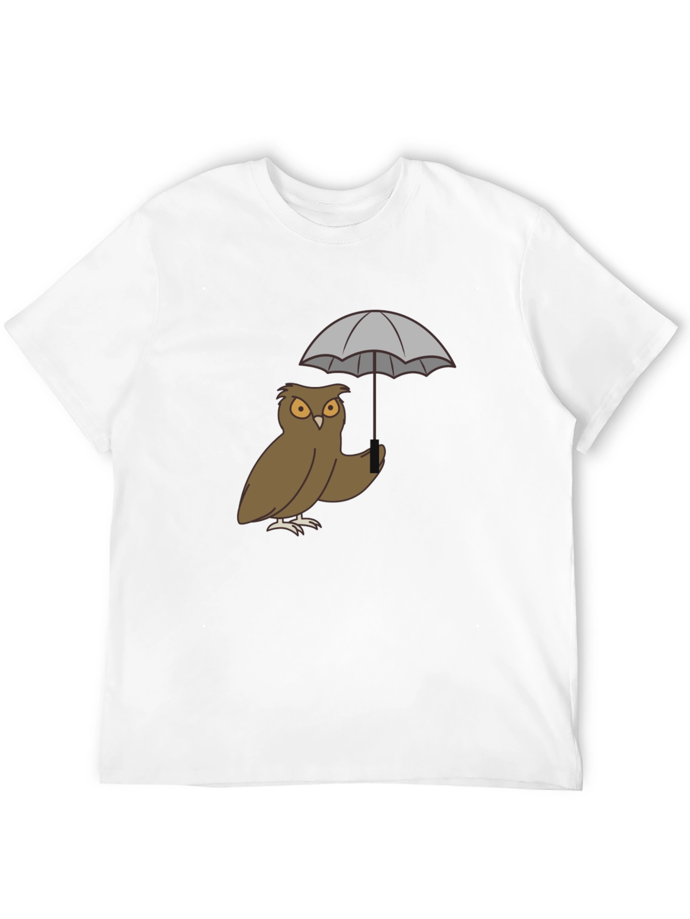 Black Owl Umbrella Graphic T-Shirt view 12