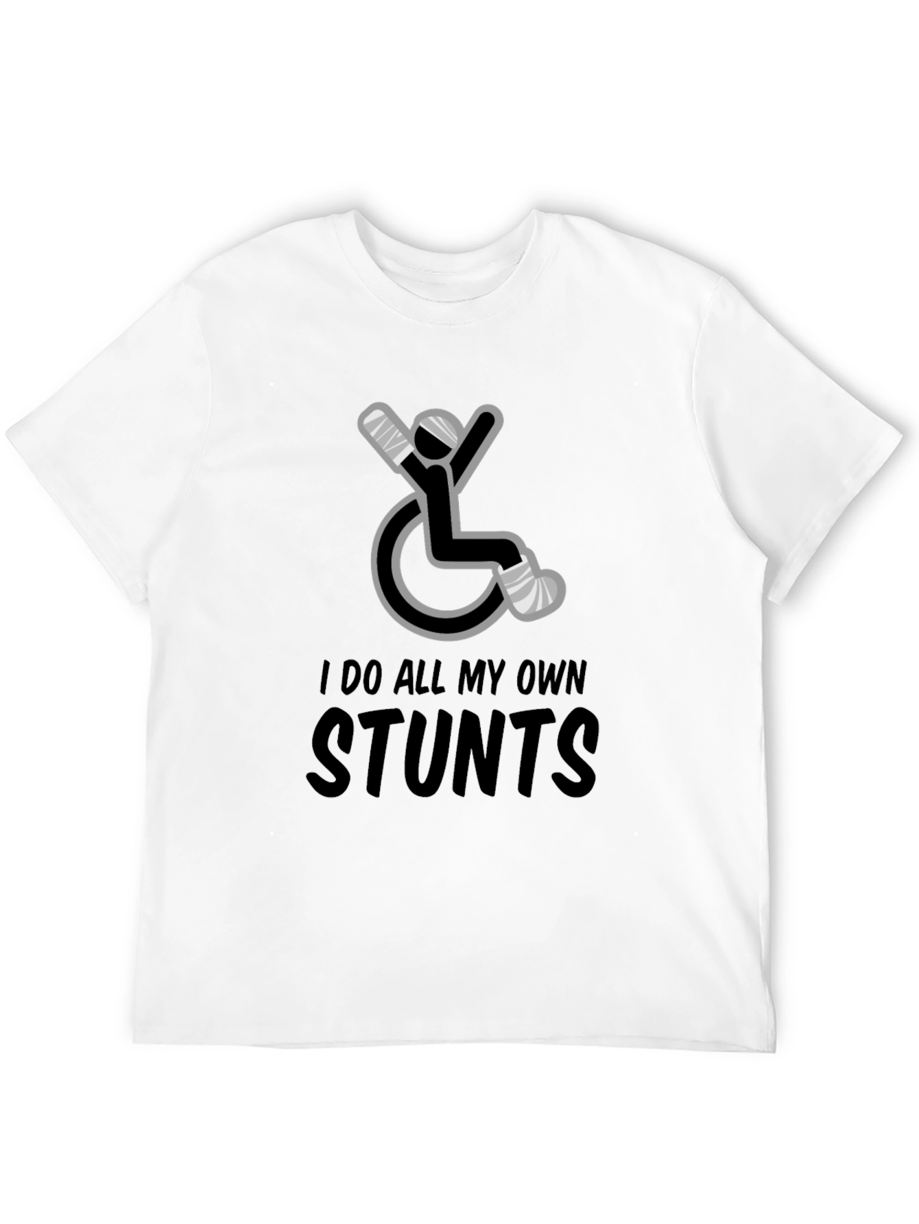 Black I Do All My Own Stunts Funny T-Shirt view 12