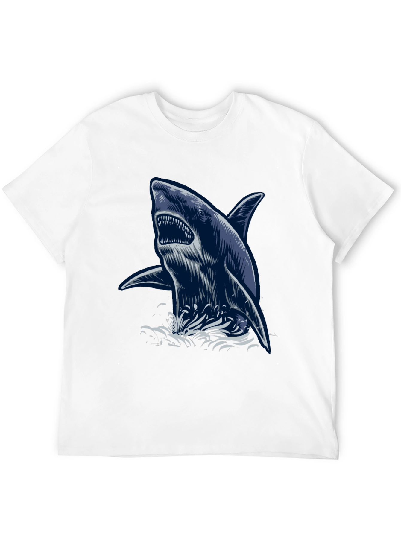 Black Shark Graphic Print T-Shirt view 12