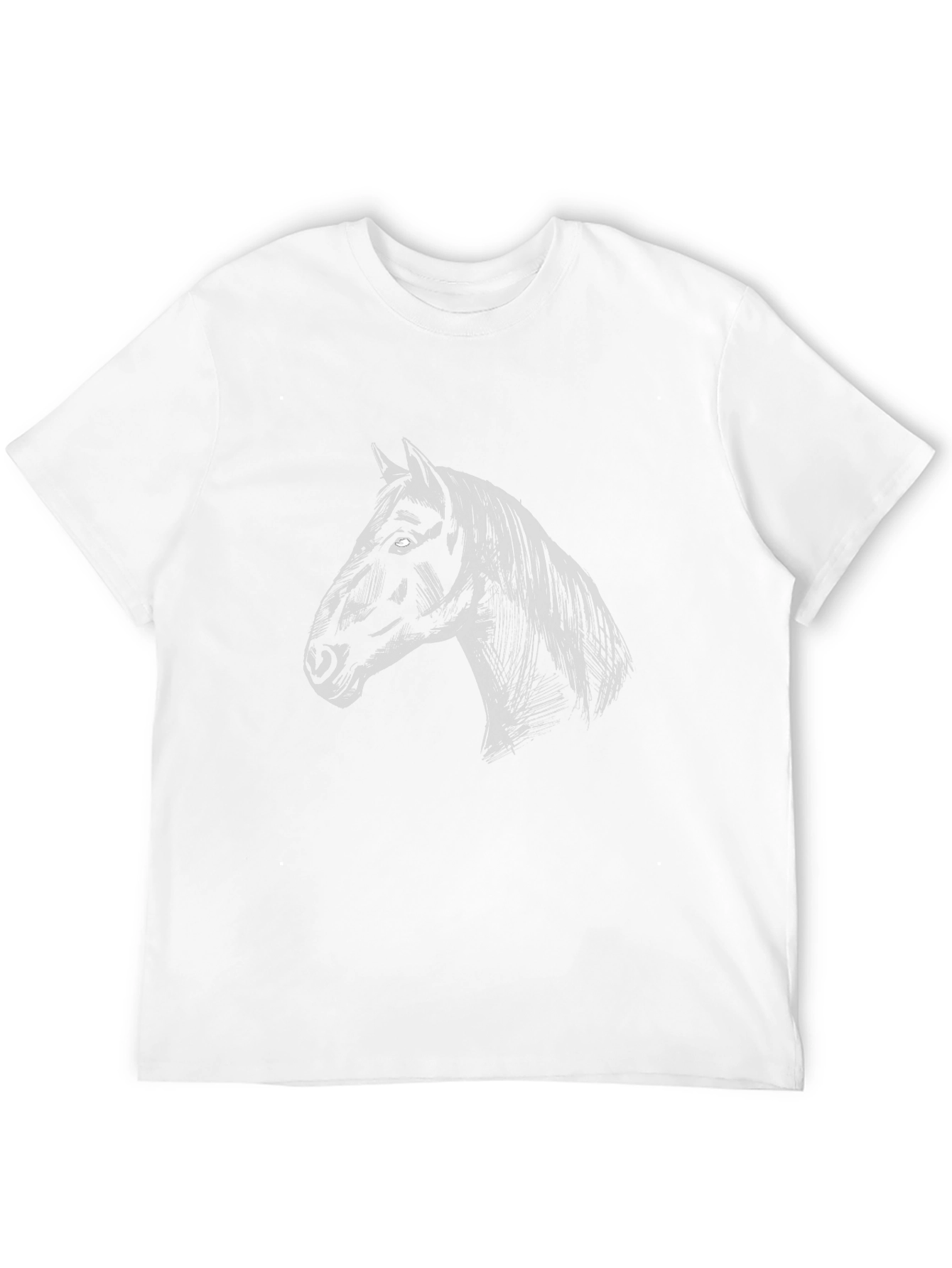 Black Men's Black Horse Graphic T-Shirt view 12