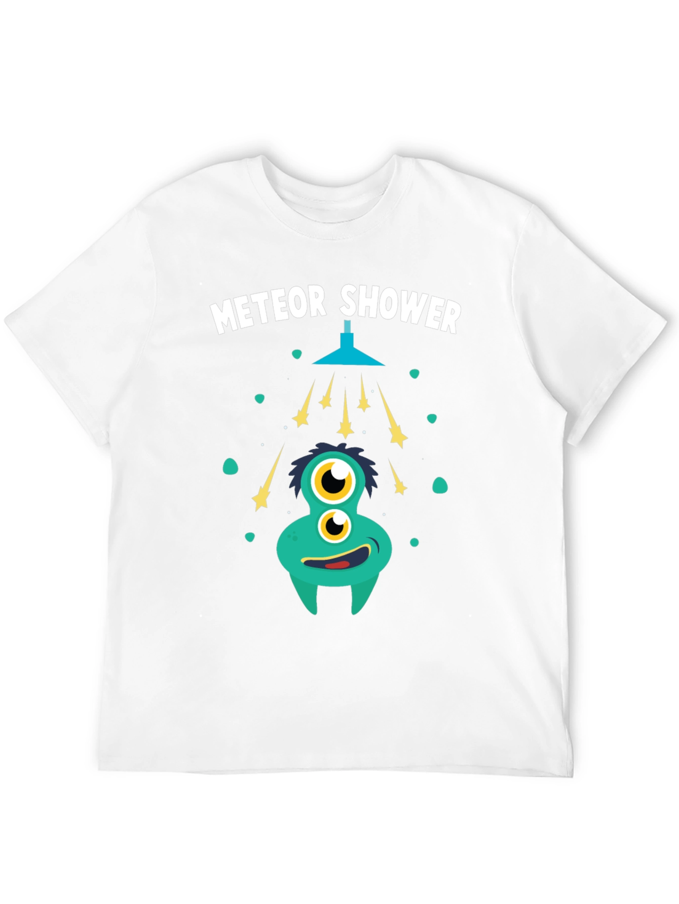 Black Meteor Shower T-Shirt - Funky Alien Graphic Tee view 12