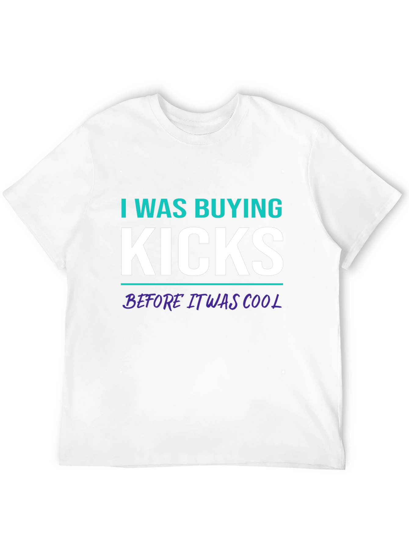 Black I Was Buying Kicks T-Shirt - Cool Sneakerhead Apparel view 12