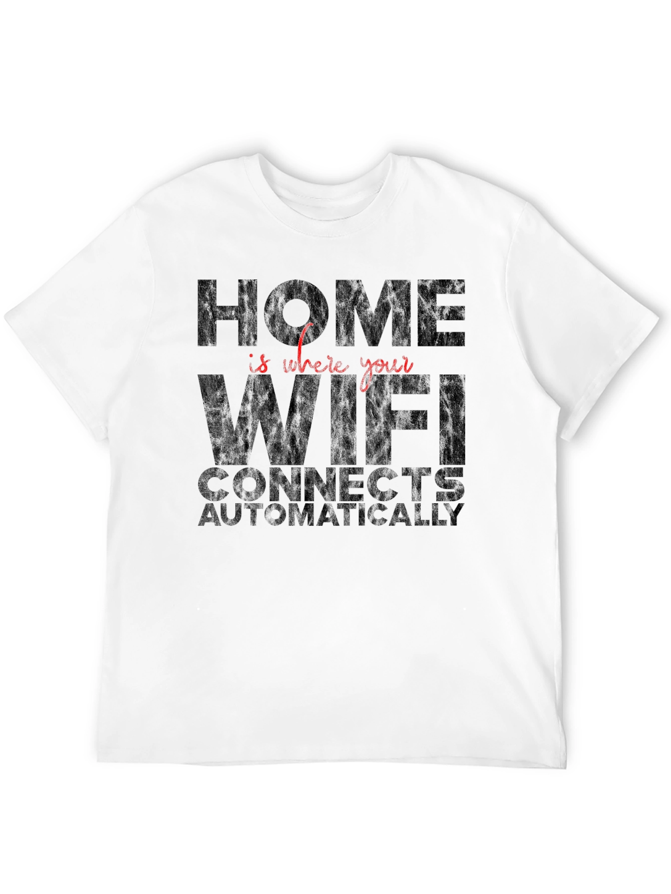 Black Home is Where WiFi Connects T-Shirt view 12