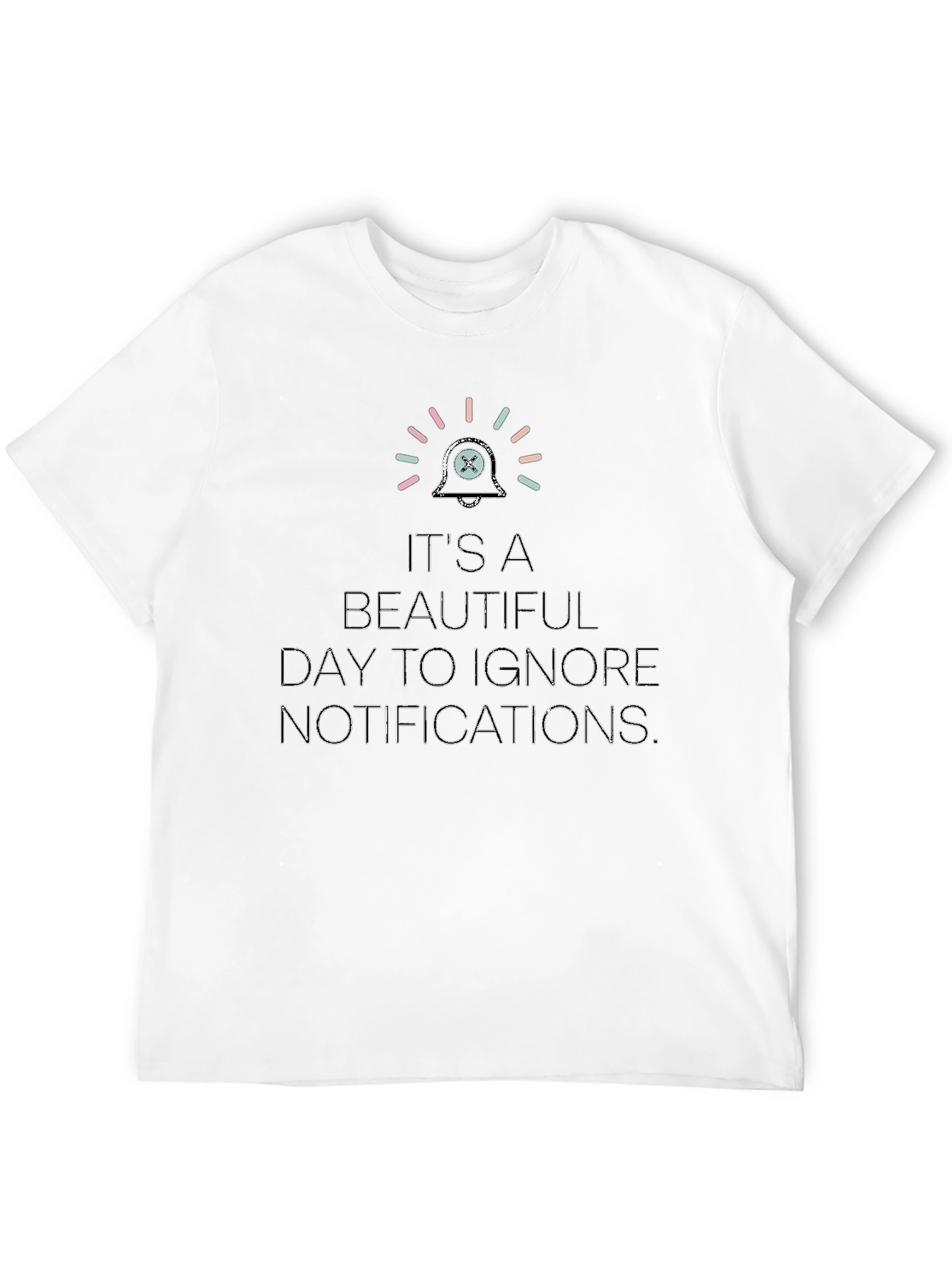 Black Ignore Notifications T-Shirt - Funny Slogan Tee view 12