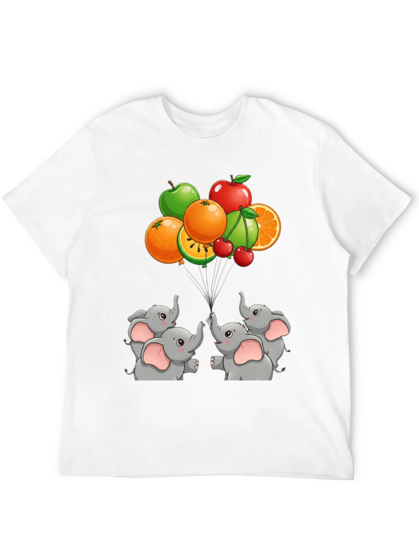 Black Elephant & Fruit Graphic Tee view 12