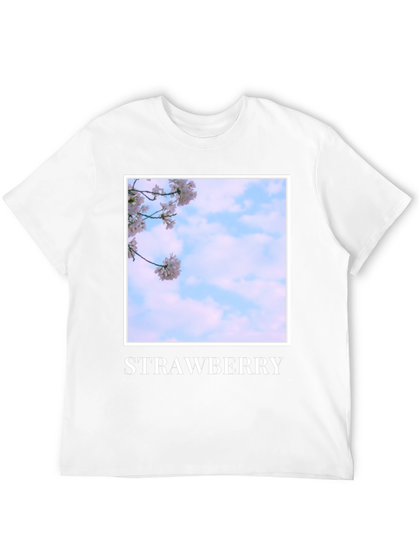 Black Strawberry Blossom T-Shirt - Soft Cotton Blend view 12