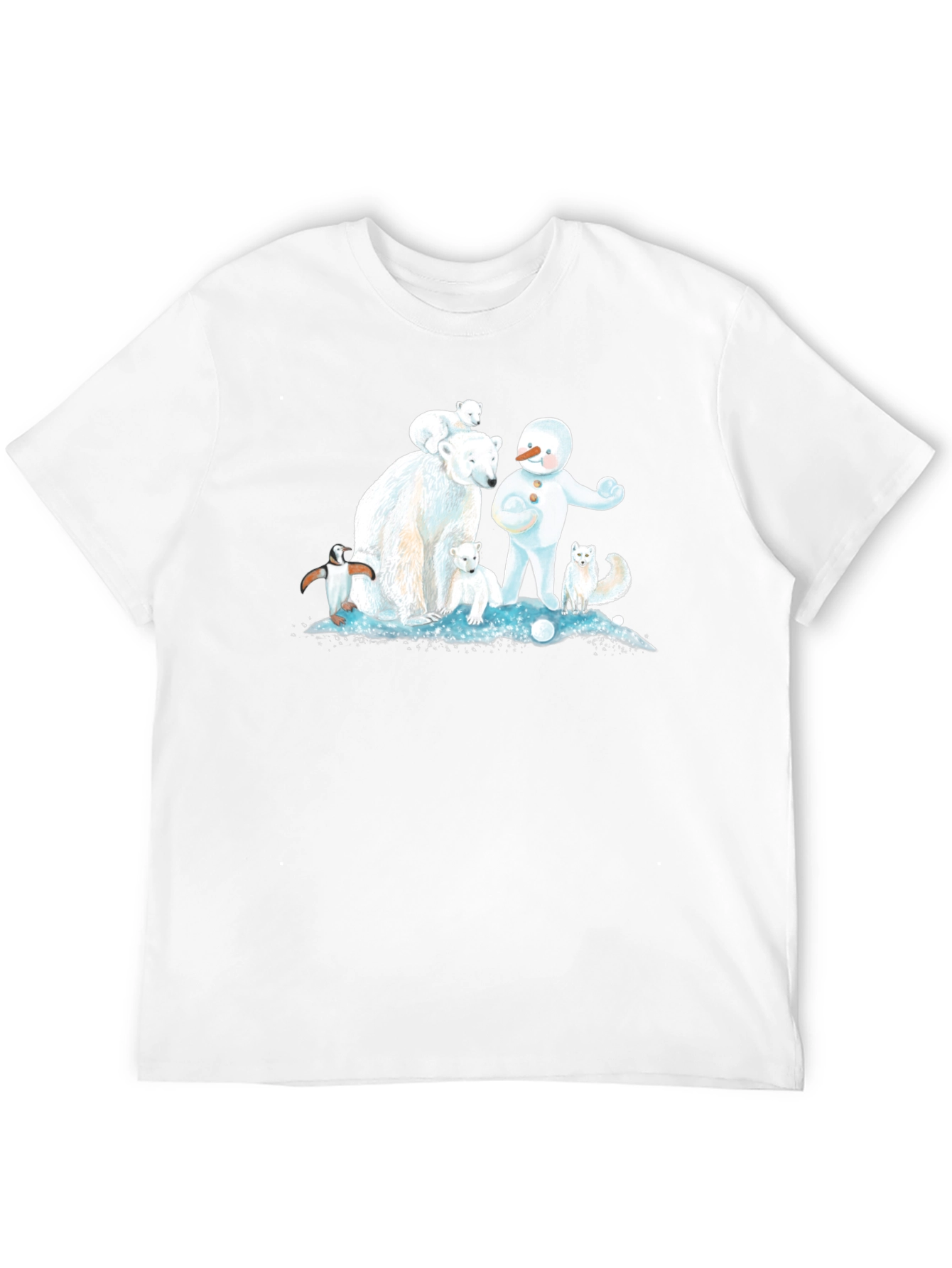 Black Winter Animal Print T-Shirt view 12