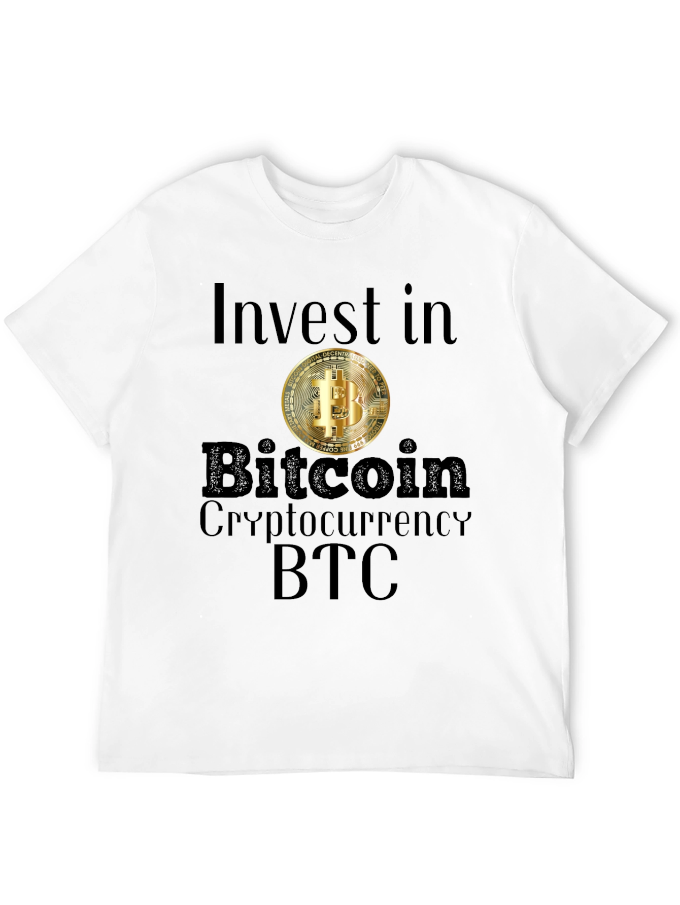 Black Invest in Bitcoin T-Shirt Crypto BTC view 12