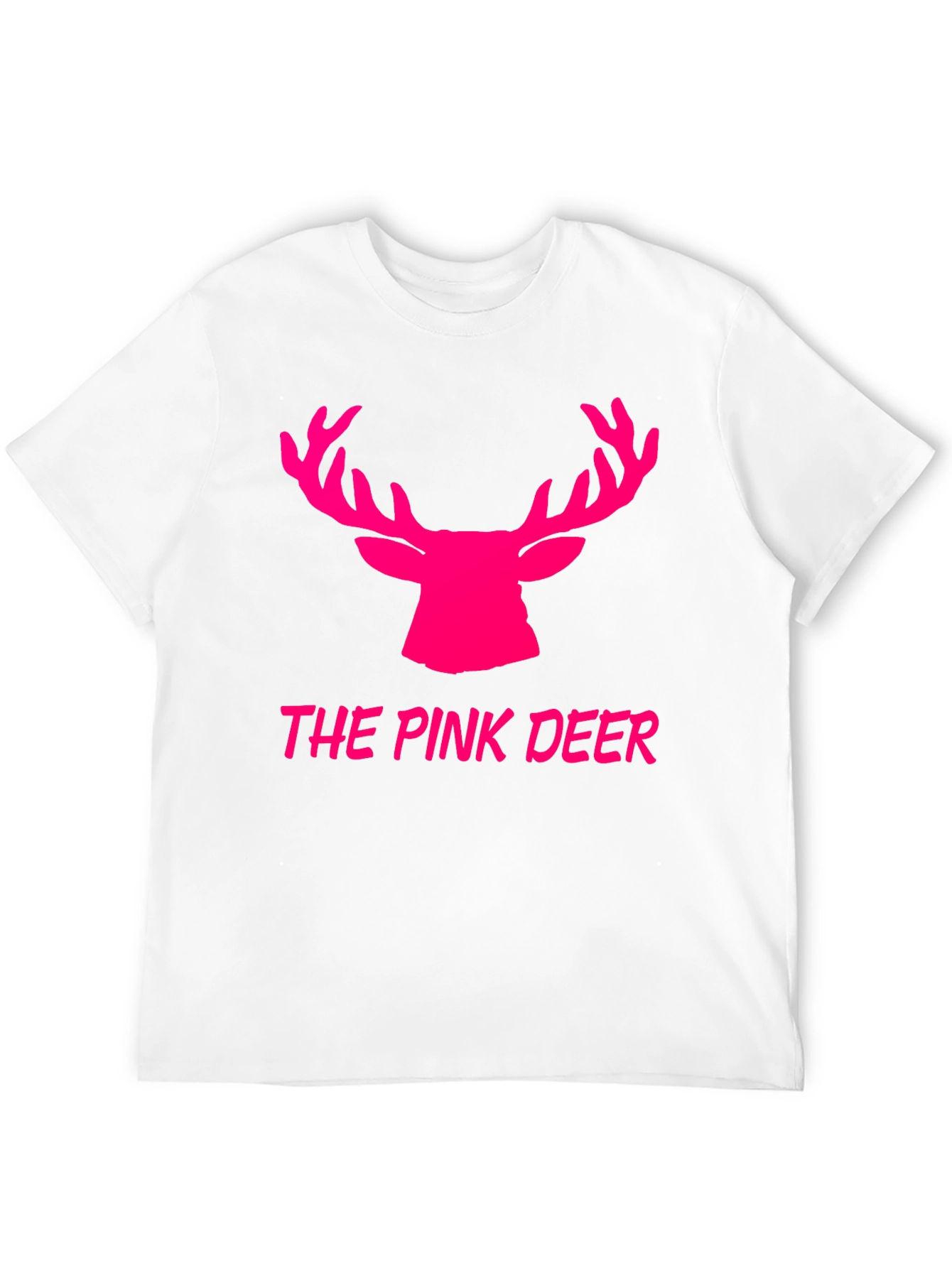 The Pink Deer Graphic Tee - Black Cotton Blend Shirt - 12
