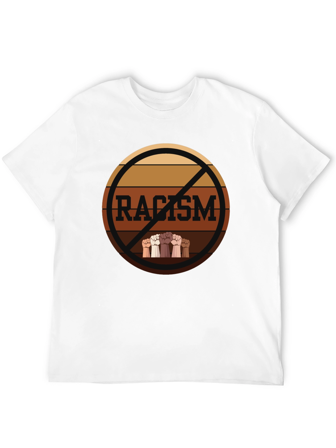 Anti Racism Fist Bump Graphic T-Shirt - 12