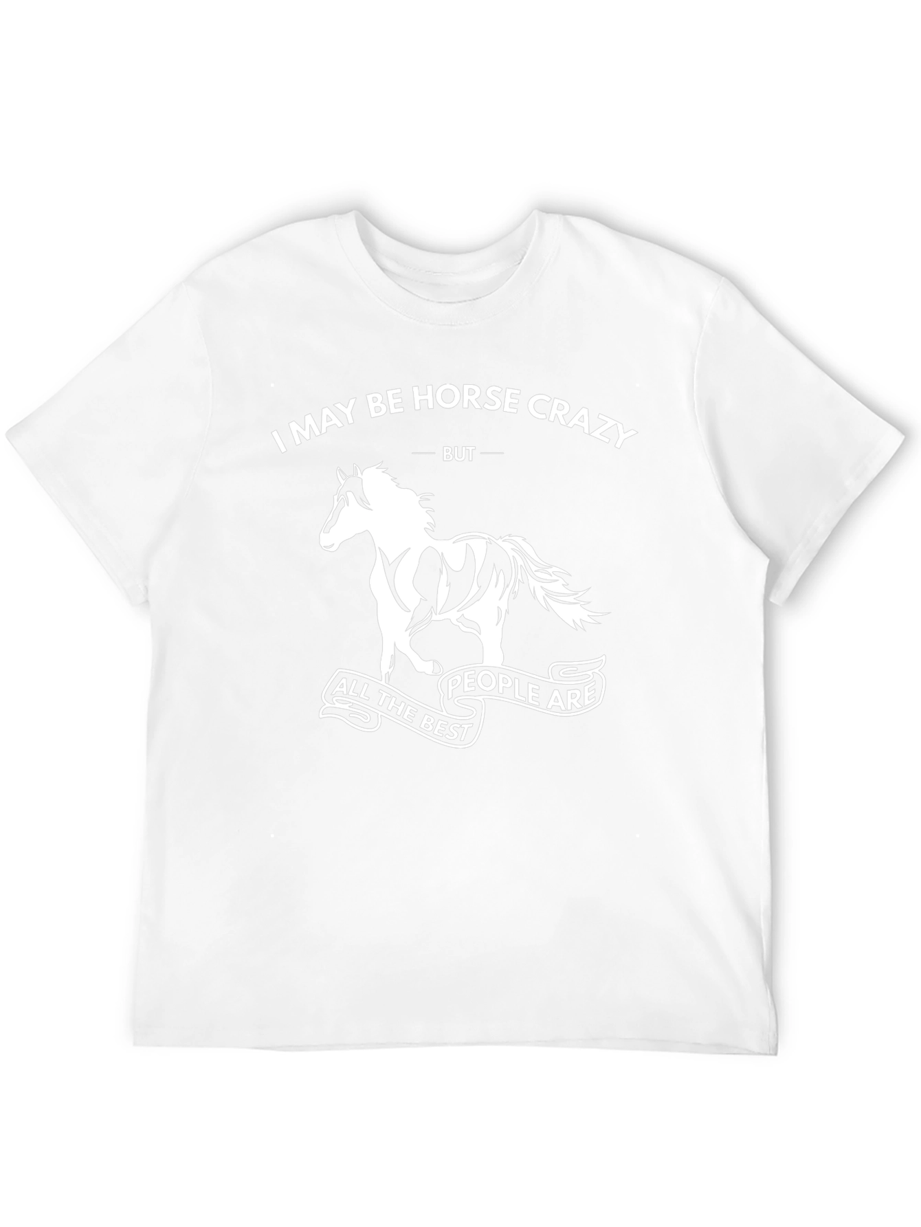 Black Horse Crazy Graphic Tee - Unisex Black T-Shirt view 12