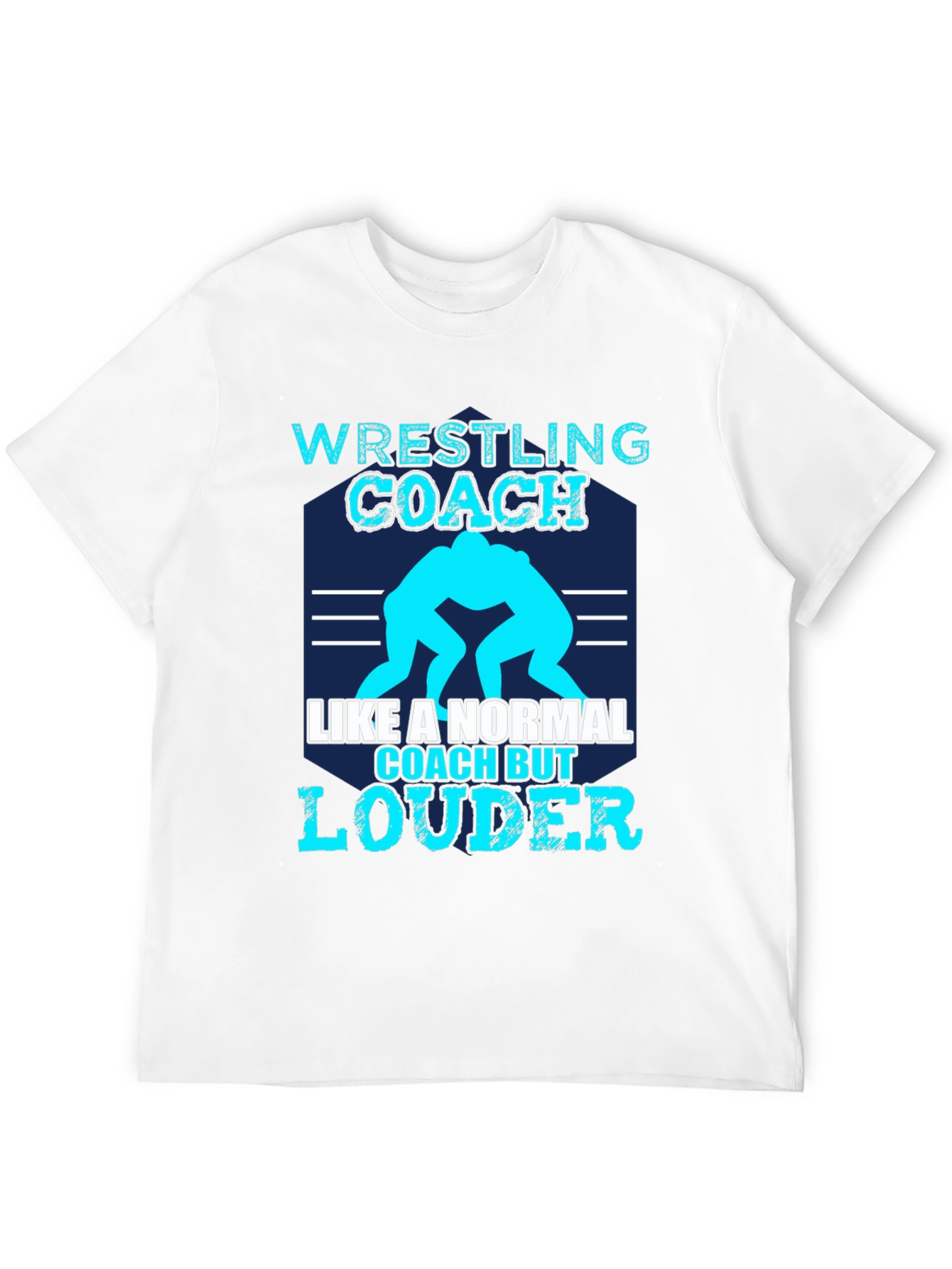 Black Wrestling Coach T-Shirt - Like a Normal Coach, But Louder! view 12