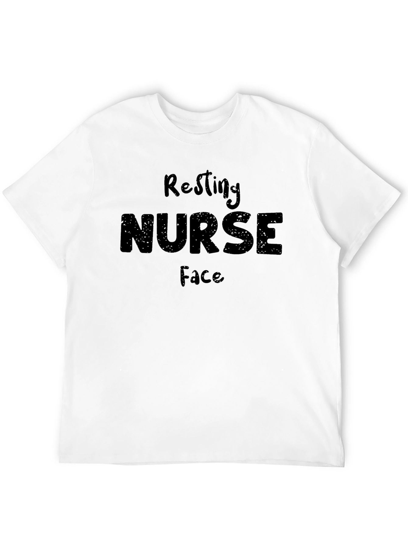Black Resting Nurse Face Graphic Tee - Black view 12
