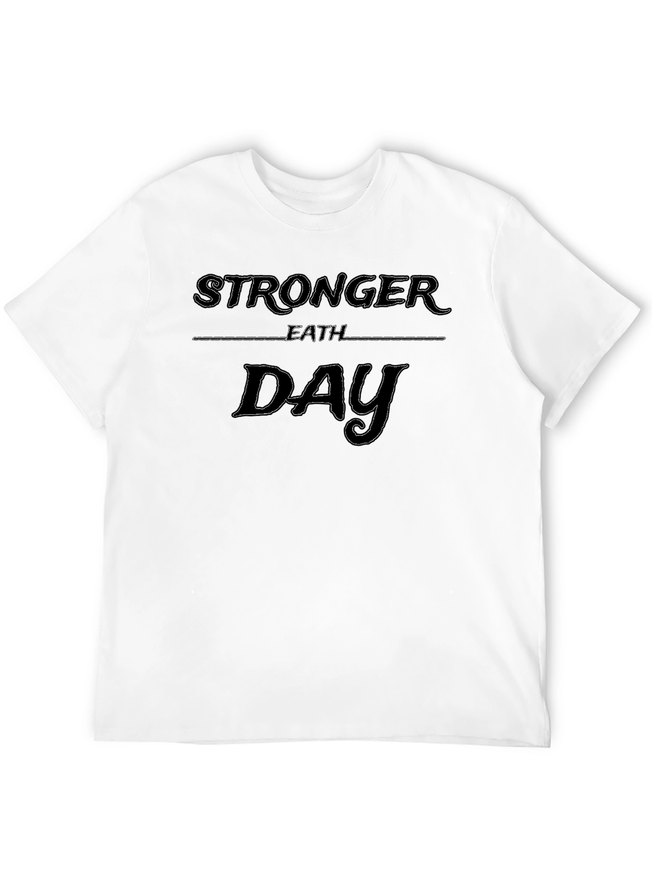 Black Stronger Than Yesterday Black T-Shirt view 12