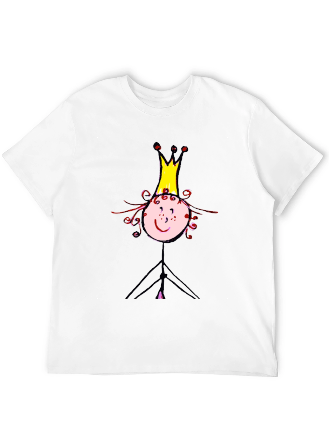 Black Fun Princess Stick Figure Graphic Tee view 12