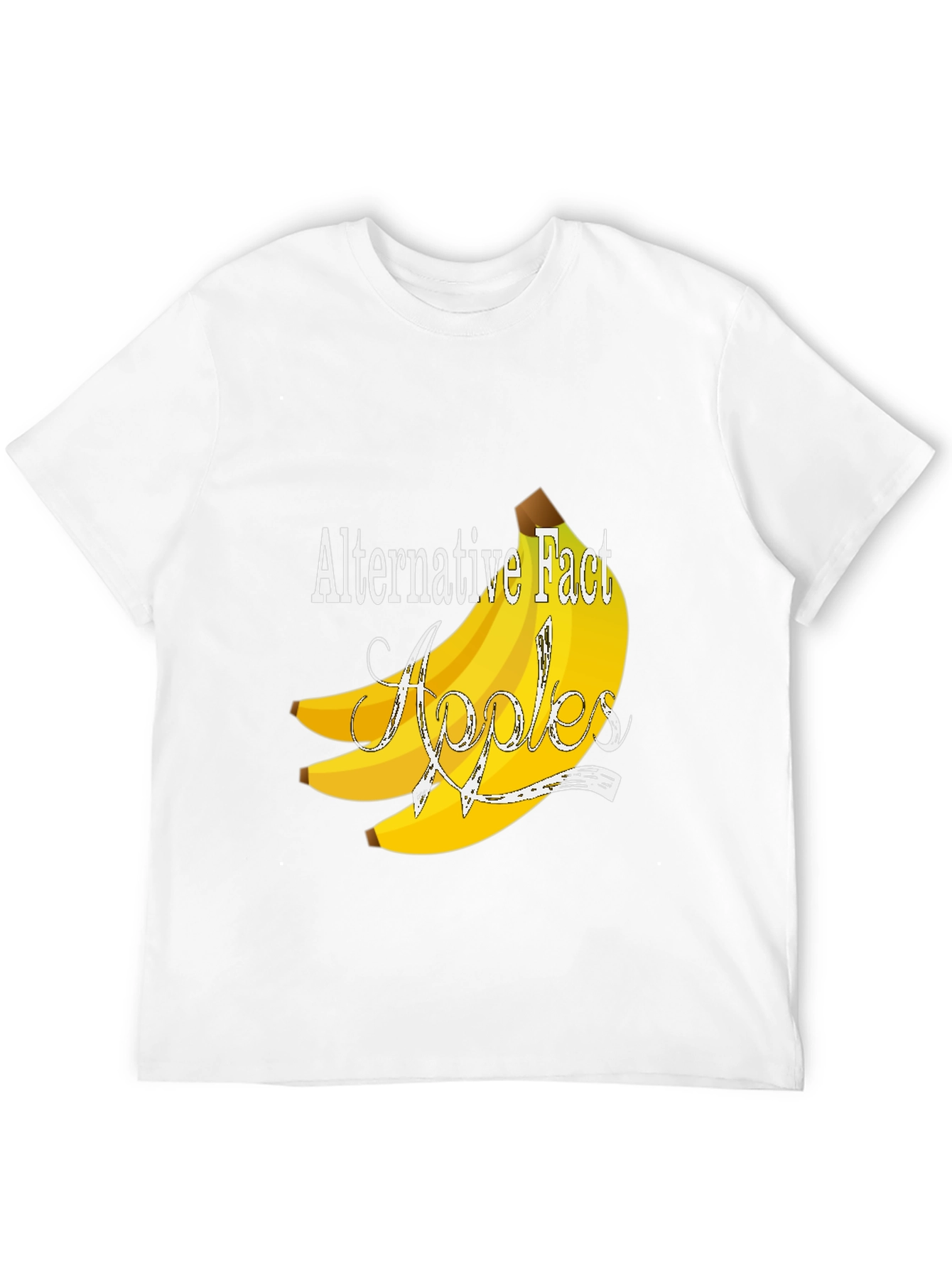 Black Alternative Fact Apples T-Shirt - Funny Banana Tee view 12