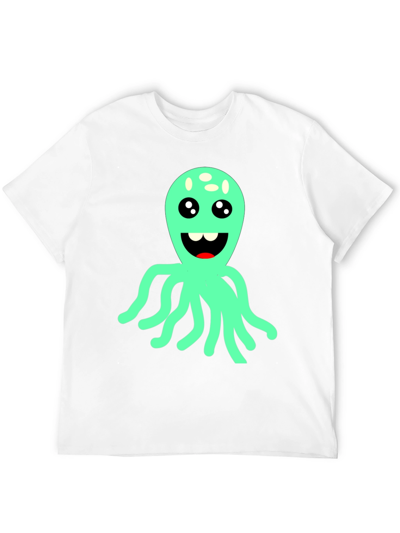 Black Cute Octopus Graphic T-Shirt - Black view 12
