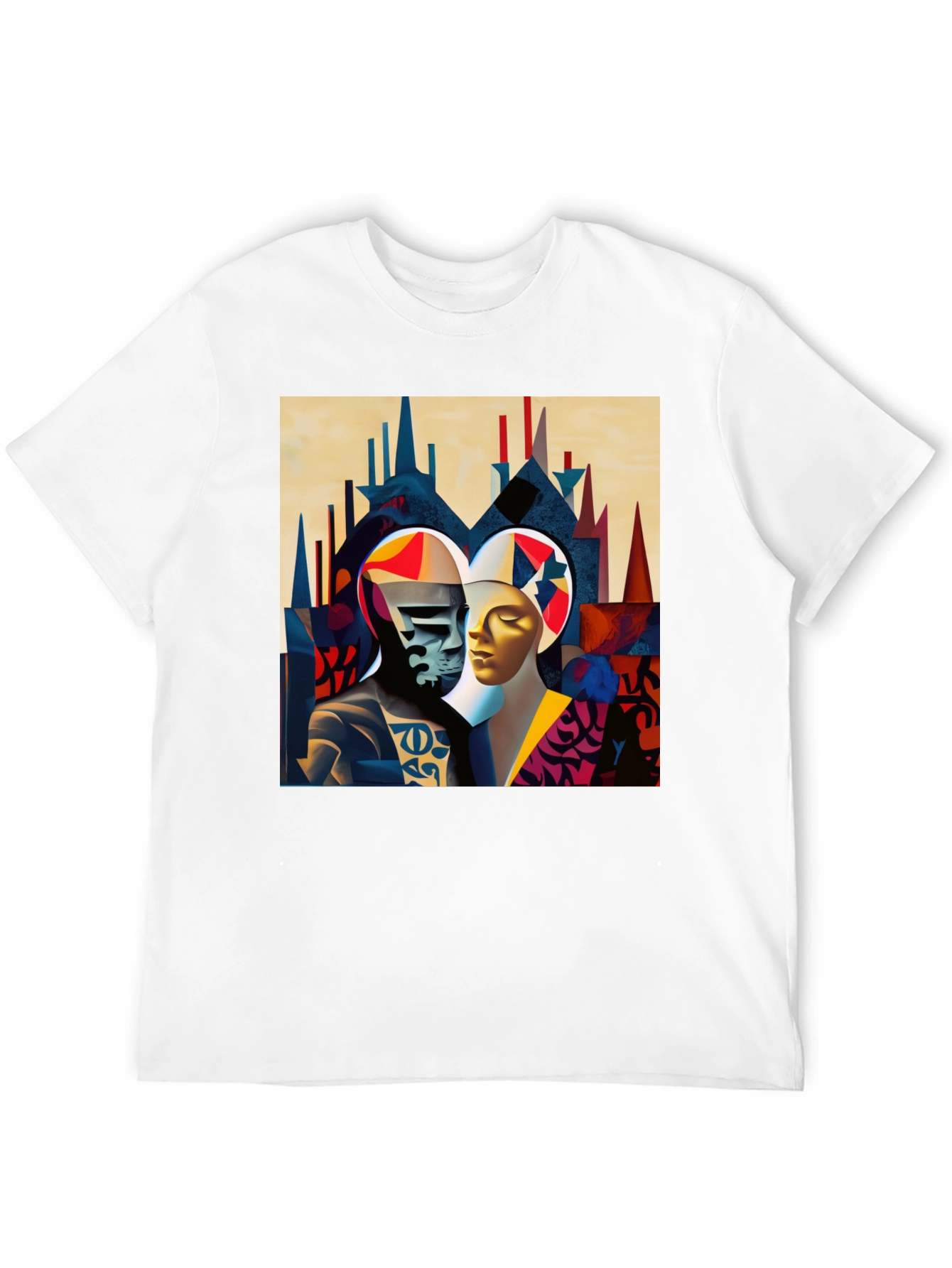 Black Abstract Art Graphic Tee view 12