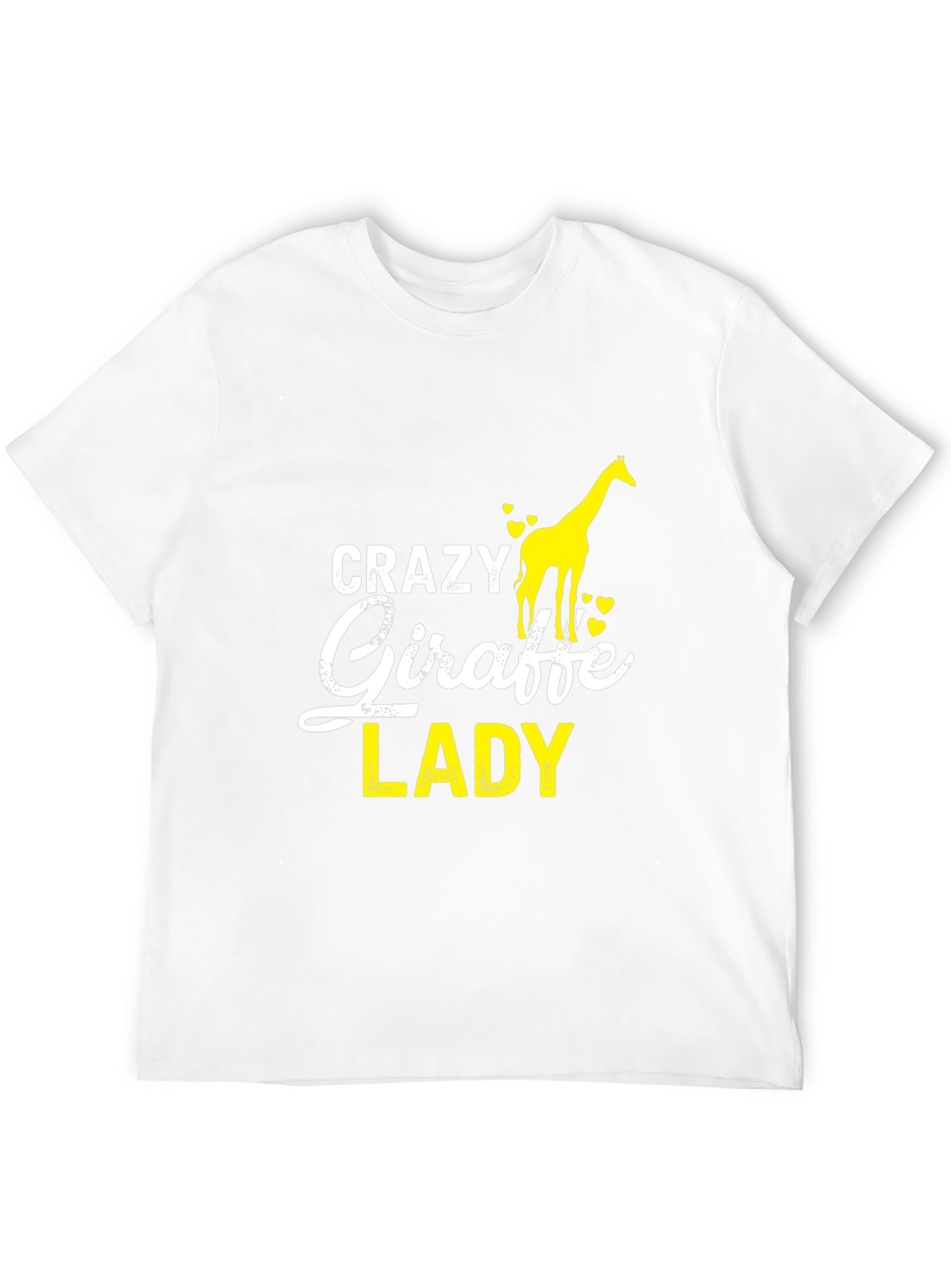 Black Crazy Giraffe Lady T-Shirt - Funny Animal Lover Tee view 12