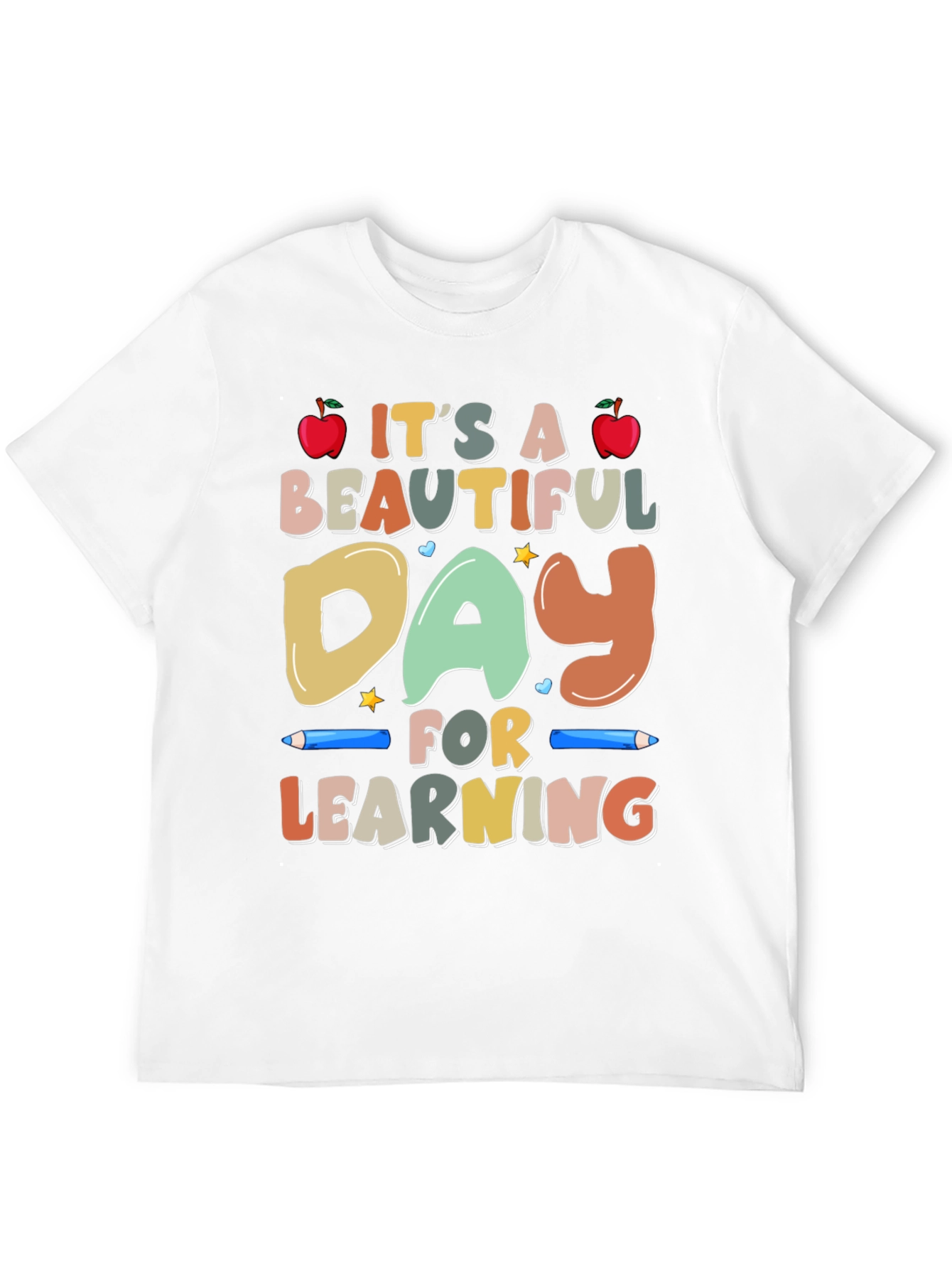 Black It's a Beautiful Day for Learning T-Shirt view 12