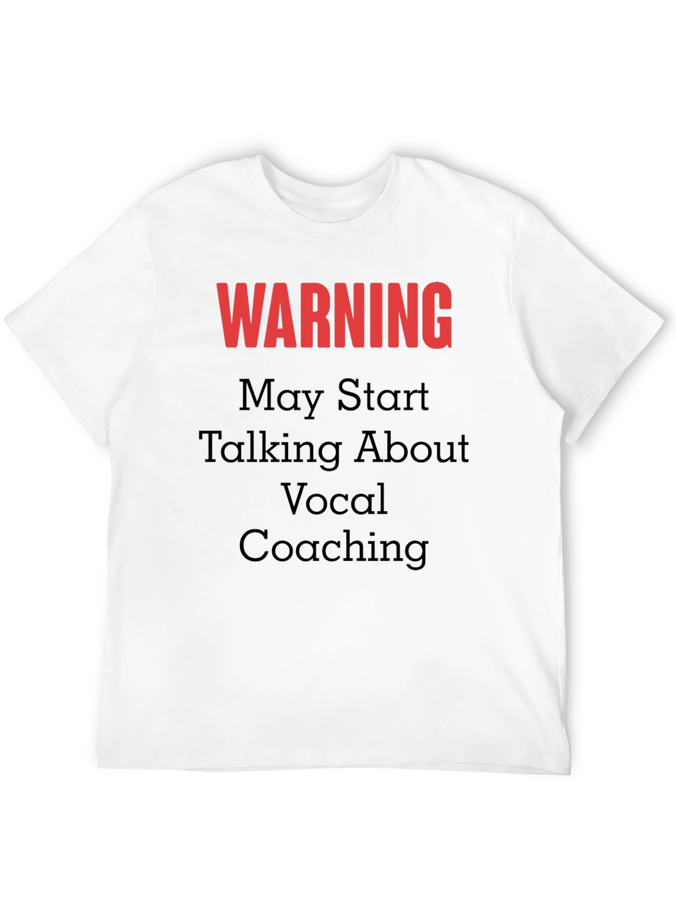 Black Warning Vocal Coaching T-Shirt view 12
