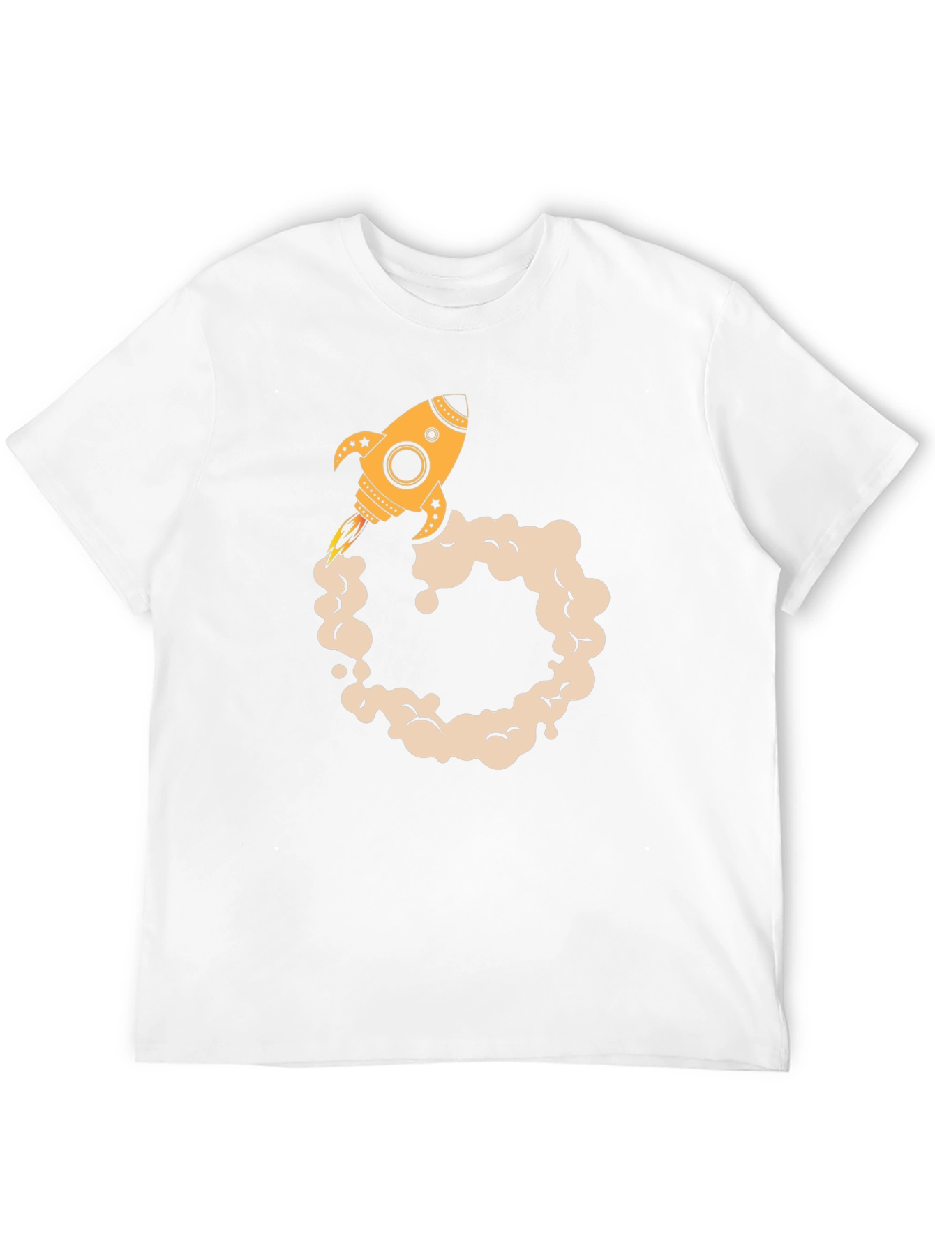 Black Rocket Launch Graphic Tee - Black Cotton Blend T-Shirt view 12