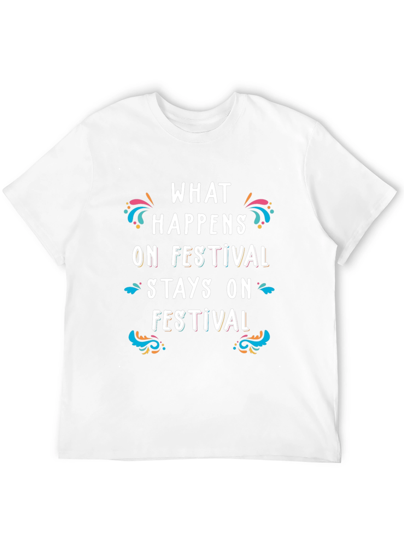 Black Festival Vibes Black Graphic T-Shirt view 12