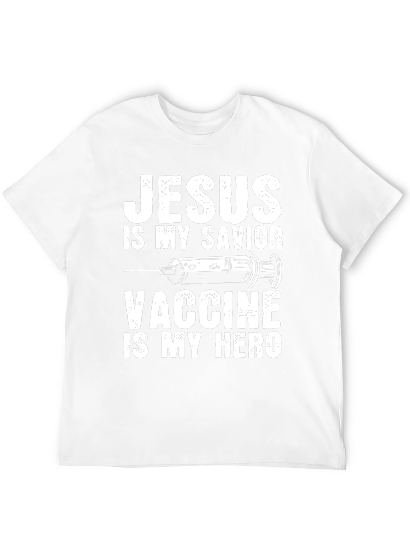 Jesus is my Savior, Vaccine is my Hero Graphic Tee - 12