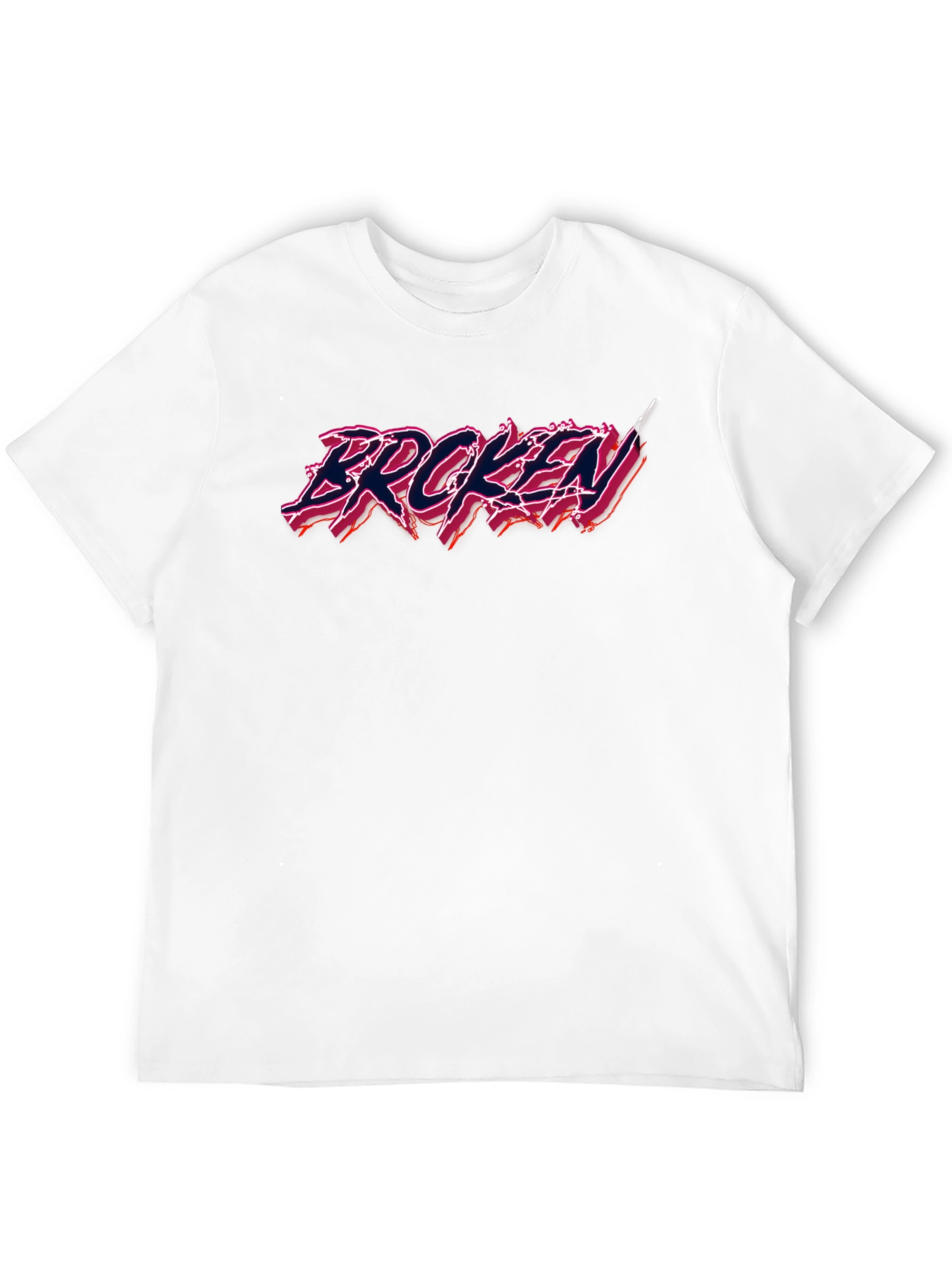 Black Broken Graphic Tee - Edgy Streetwear view 12