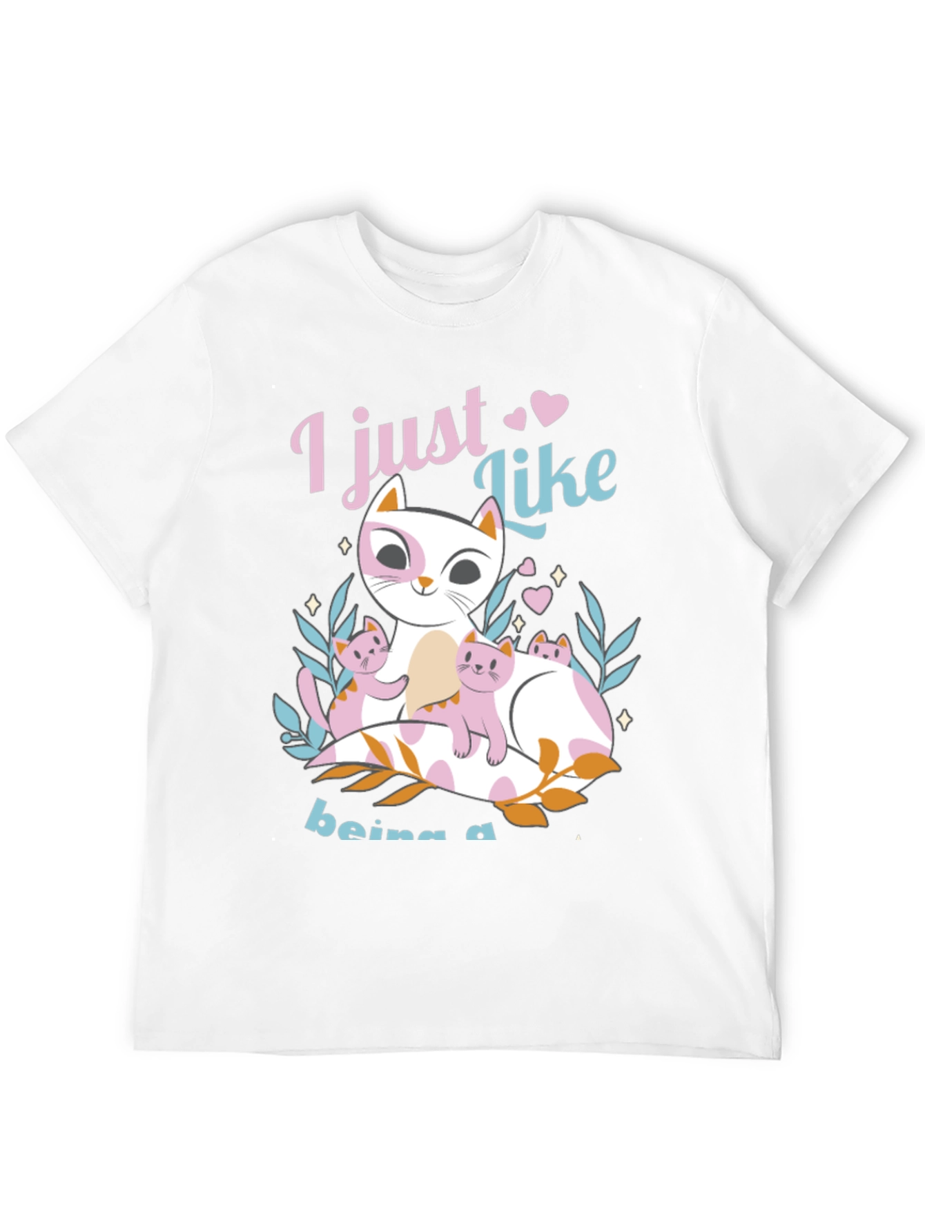 Black Cute Cat Lover T-Shirt - Just Like Being a Cat Mom view 12