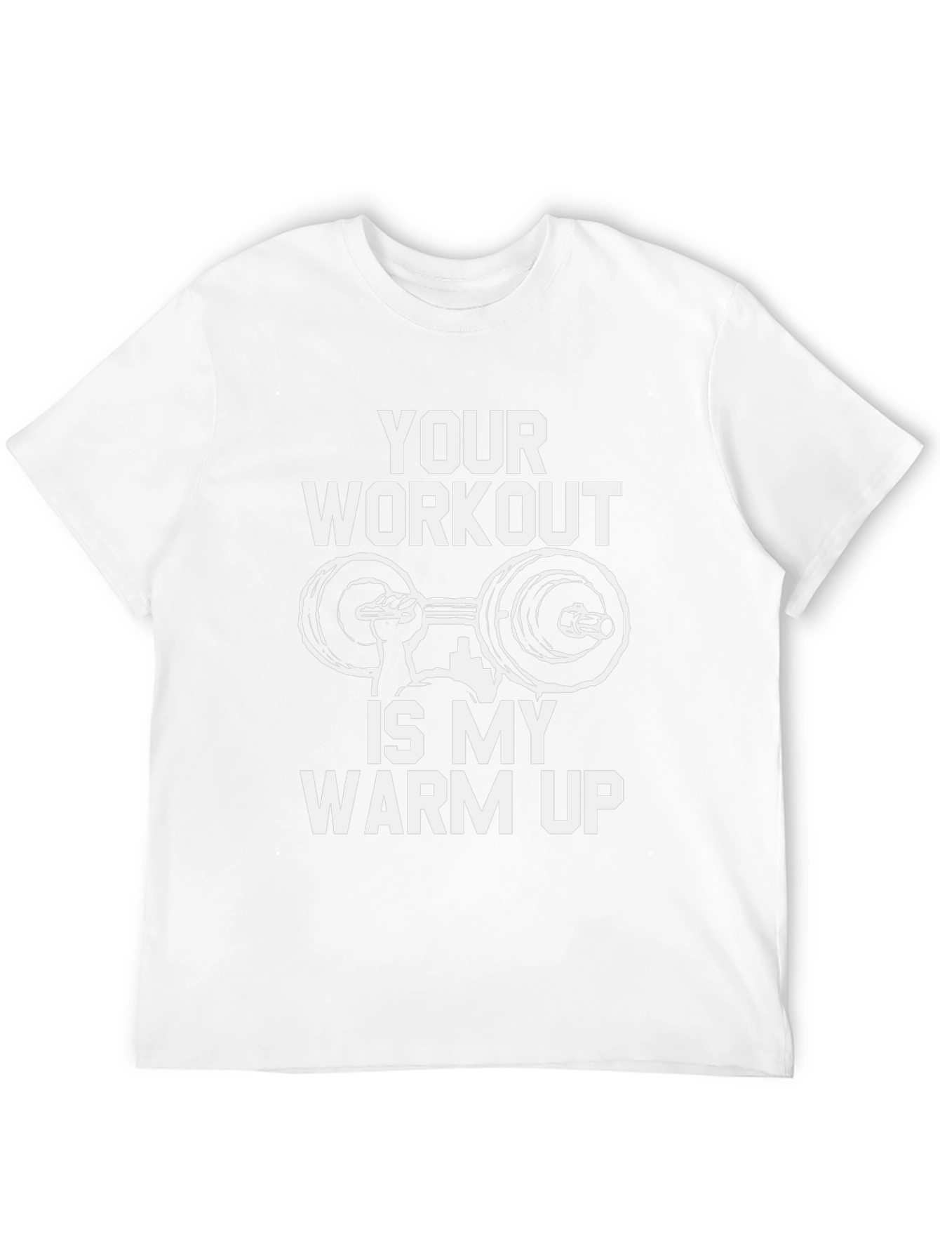 Black Workout Humor T-Shirt - Your Workout Is My Warm Up view 12