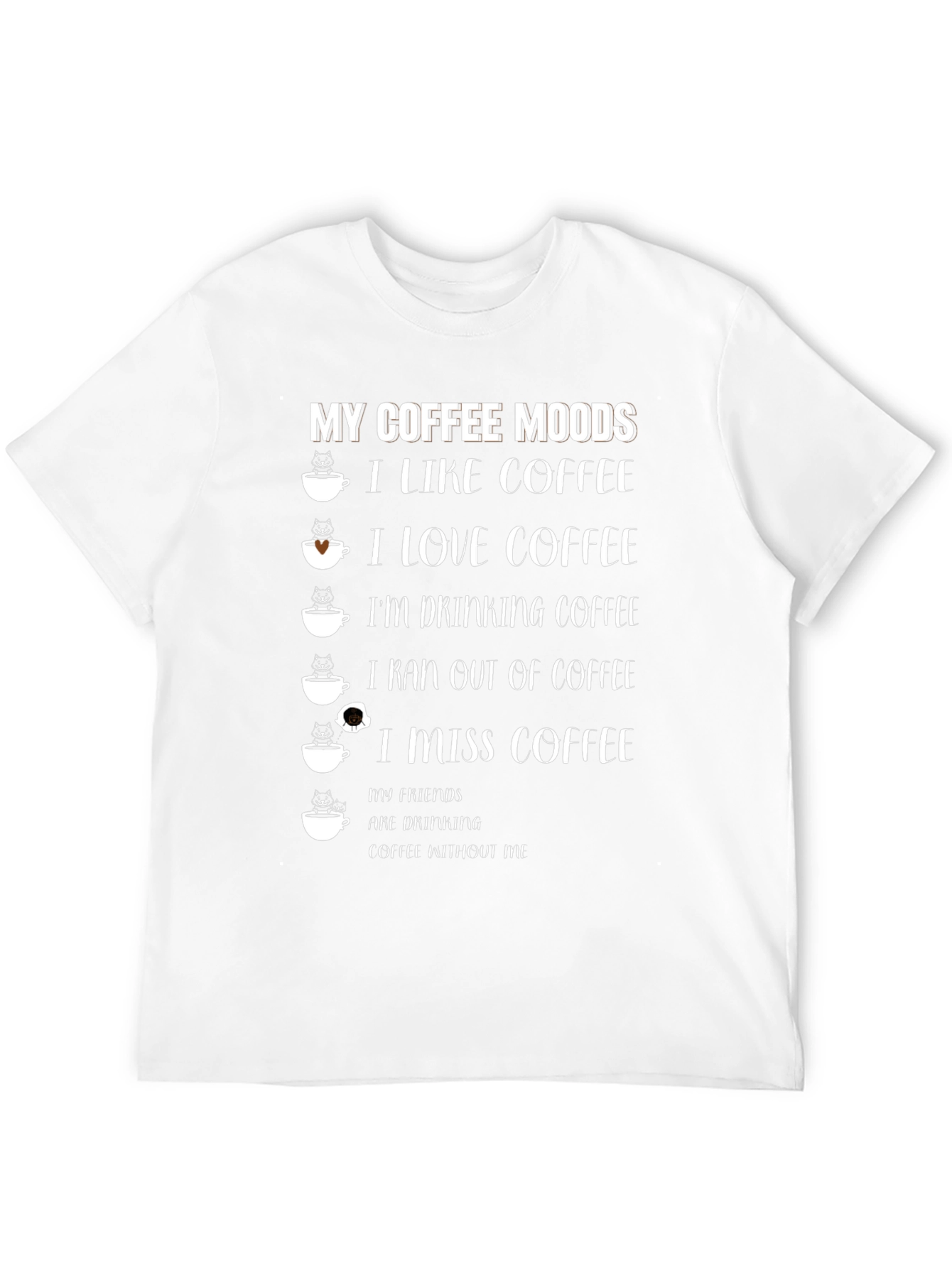 Black Coffee Moods Graphic T-Shirt view 12