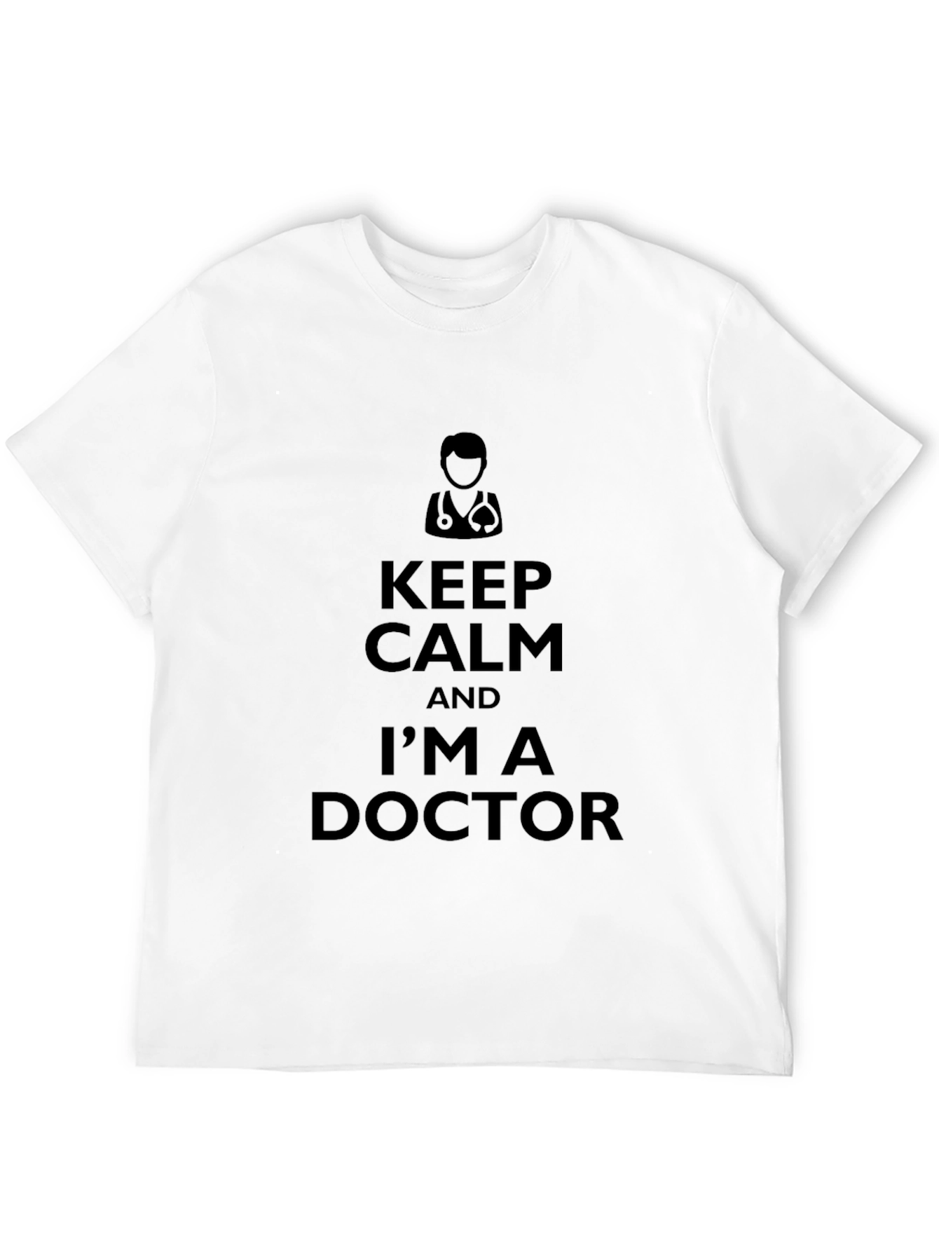 Black Keep Calm I'm a Doctor T-Shirt - Black view 12