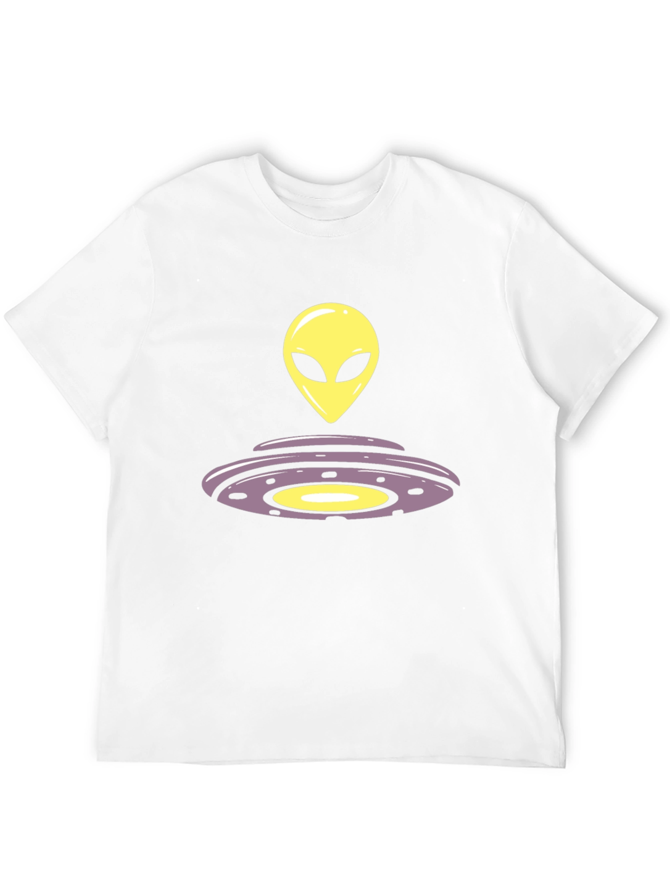 Black Alien UFO Graphic Tee - Black Casual T-Shirt view 12