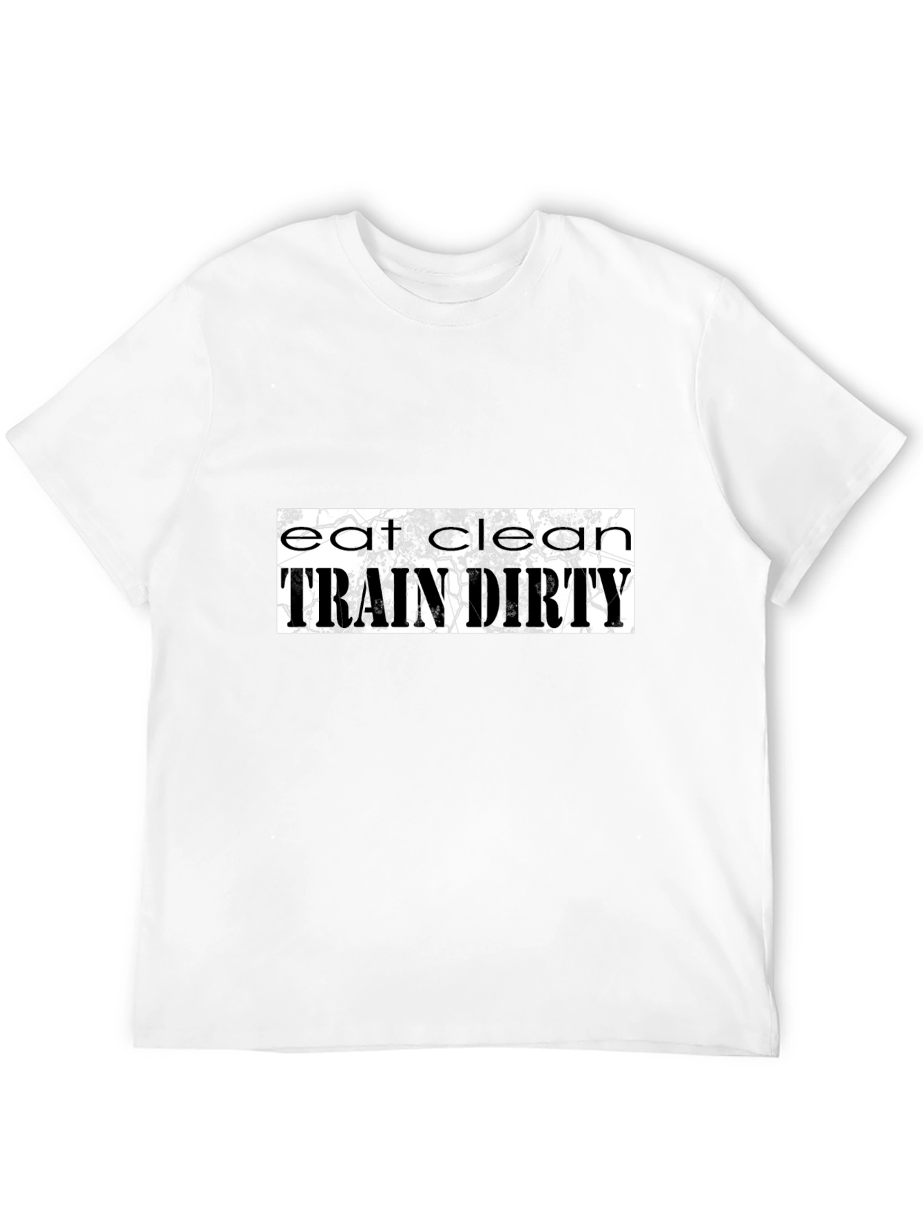 Black Eat Clean, Train Dirty Graphic Tee view 12