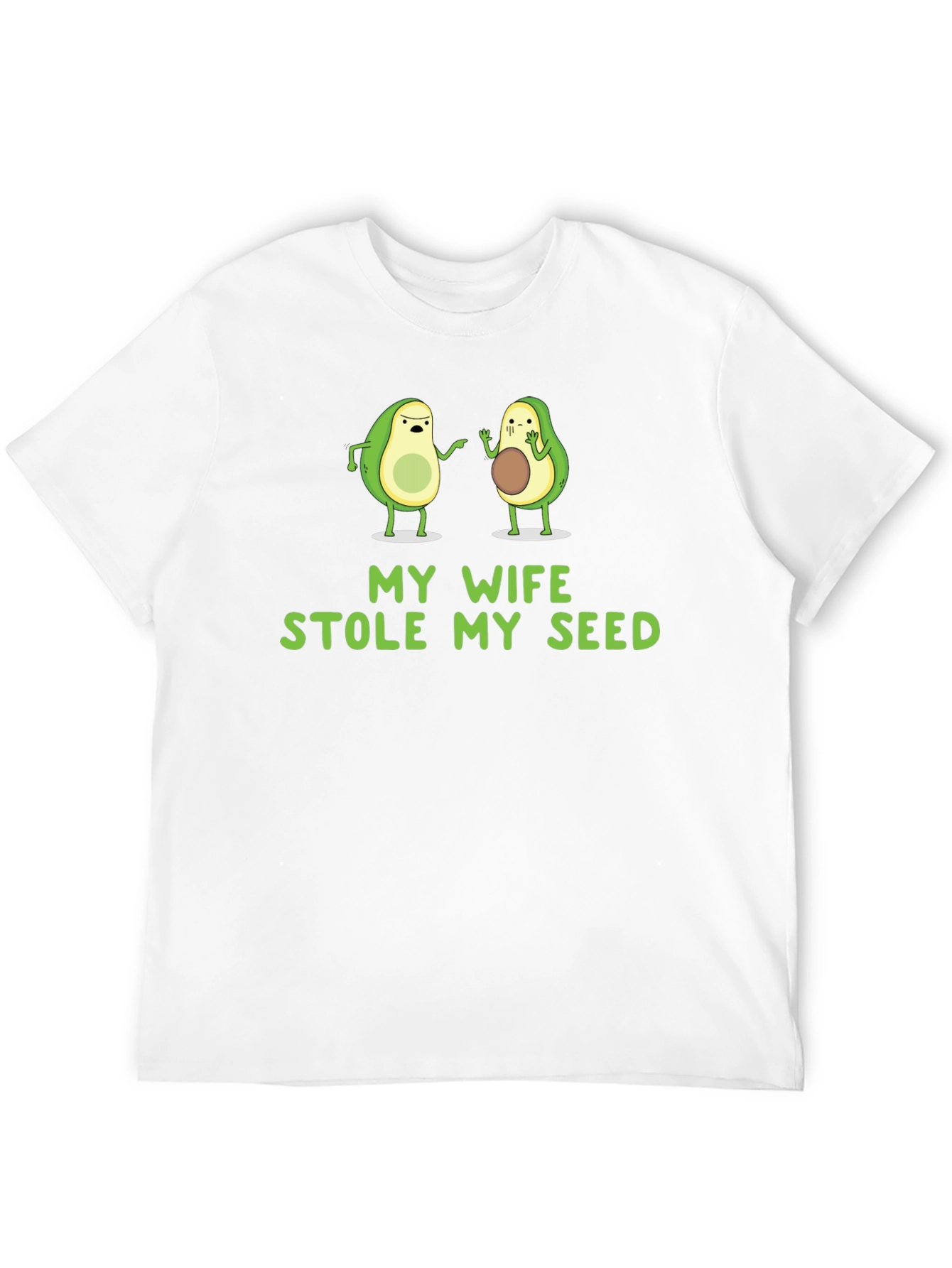 Black Funny Avocado T-Shirt - My Wife Stole My Seed view 12