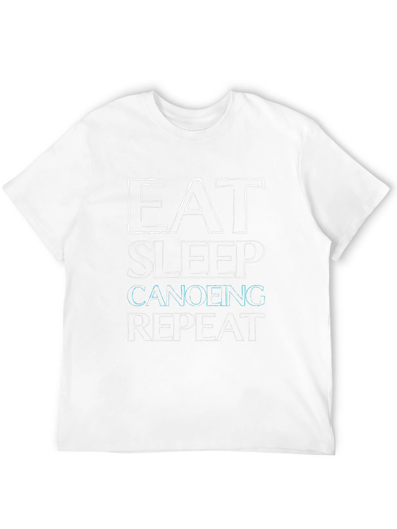 Black Eat Sleep Canoeing Repeat Black T-Shirt view 12