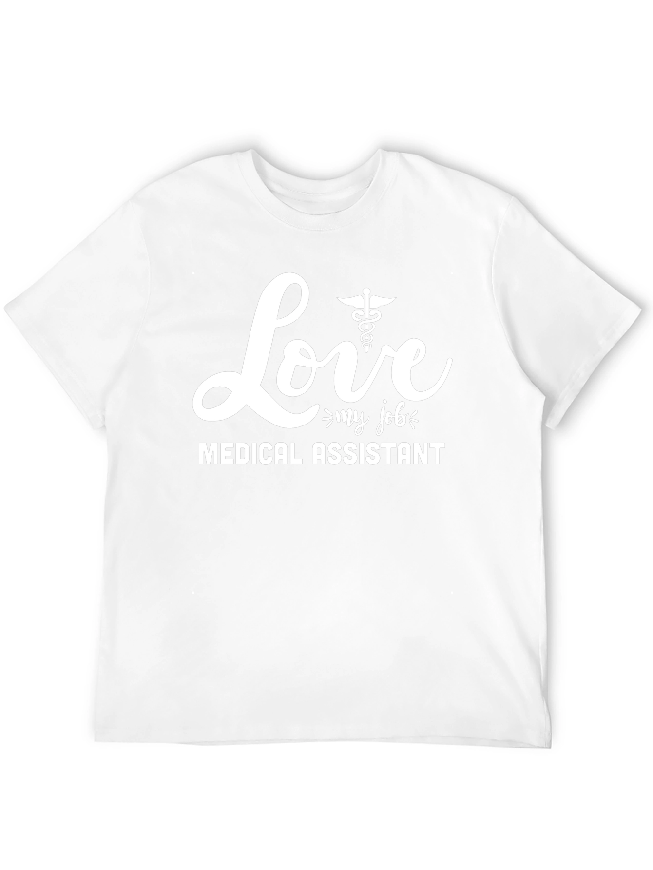 Black Love My Job Medical Assistant Graphic T-Shirt view 12