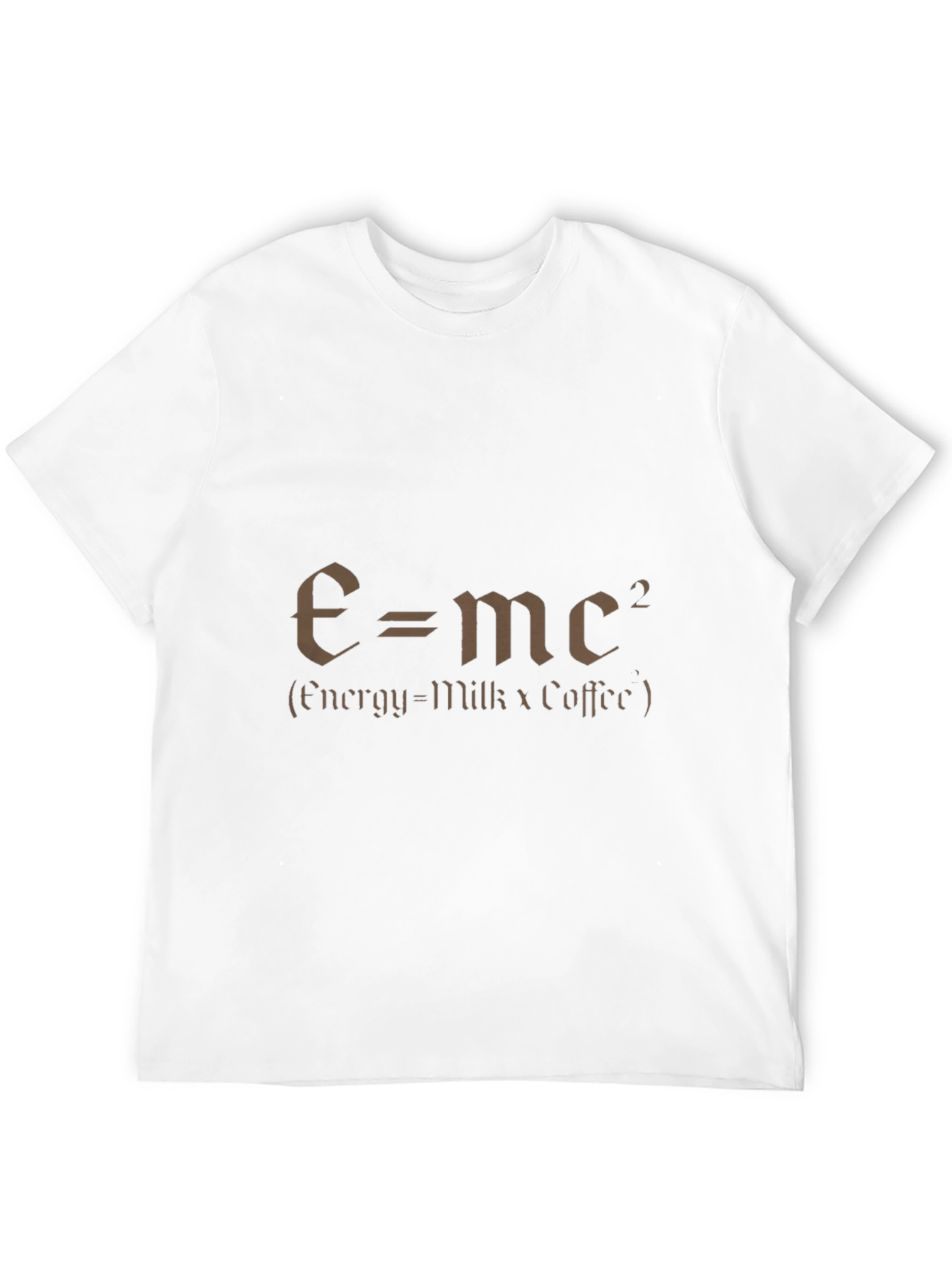 Black Funny E=mc2 T-Shirt - Milk and Coffee view 12