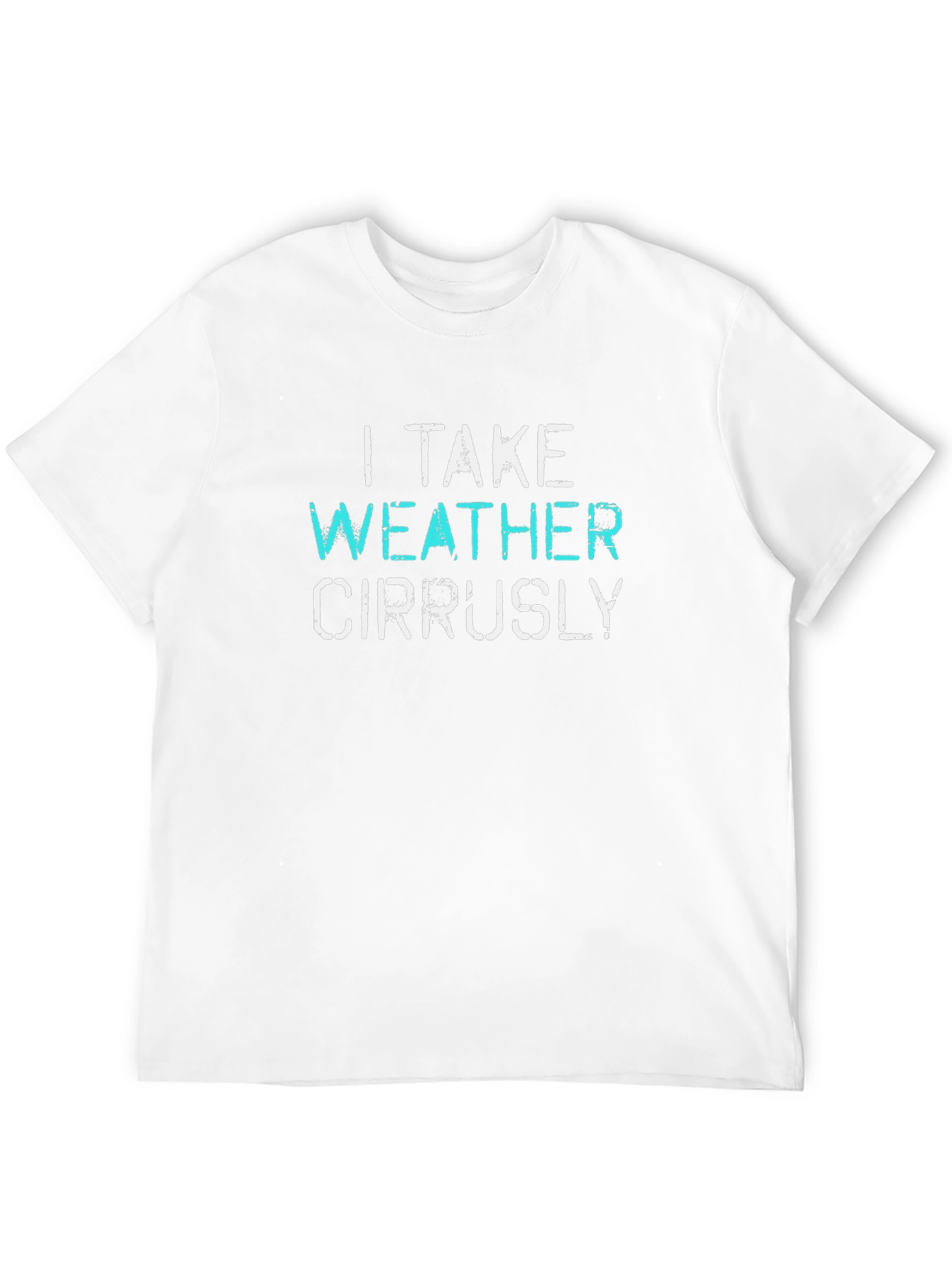 Black Weather Pun Graphic Tee - I Take Weather Cirrusly T-Shirt view 12