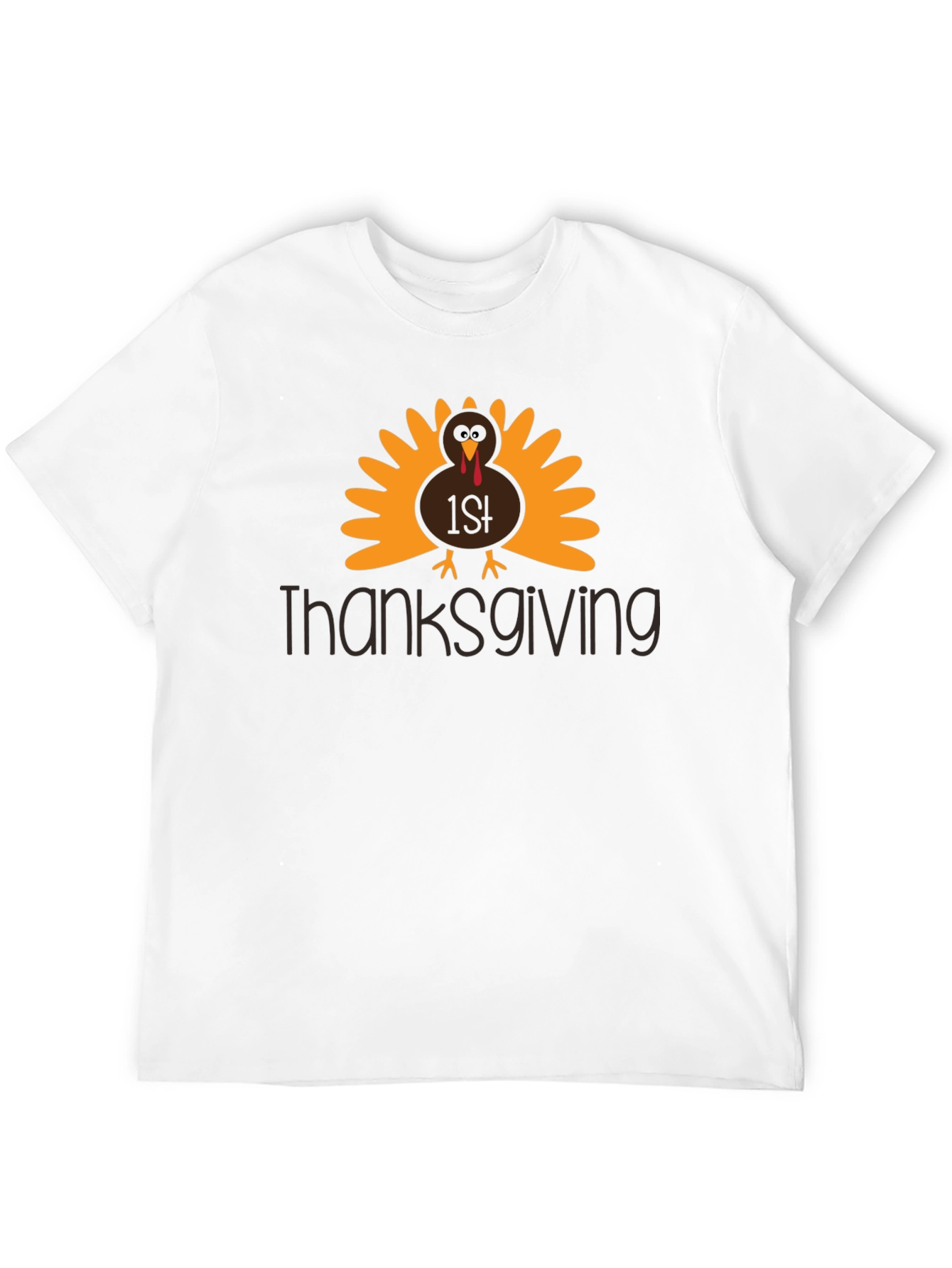Black 1st Thanksgiving Turkey Graphic T-Shirt view 12