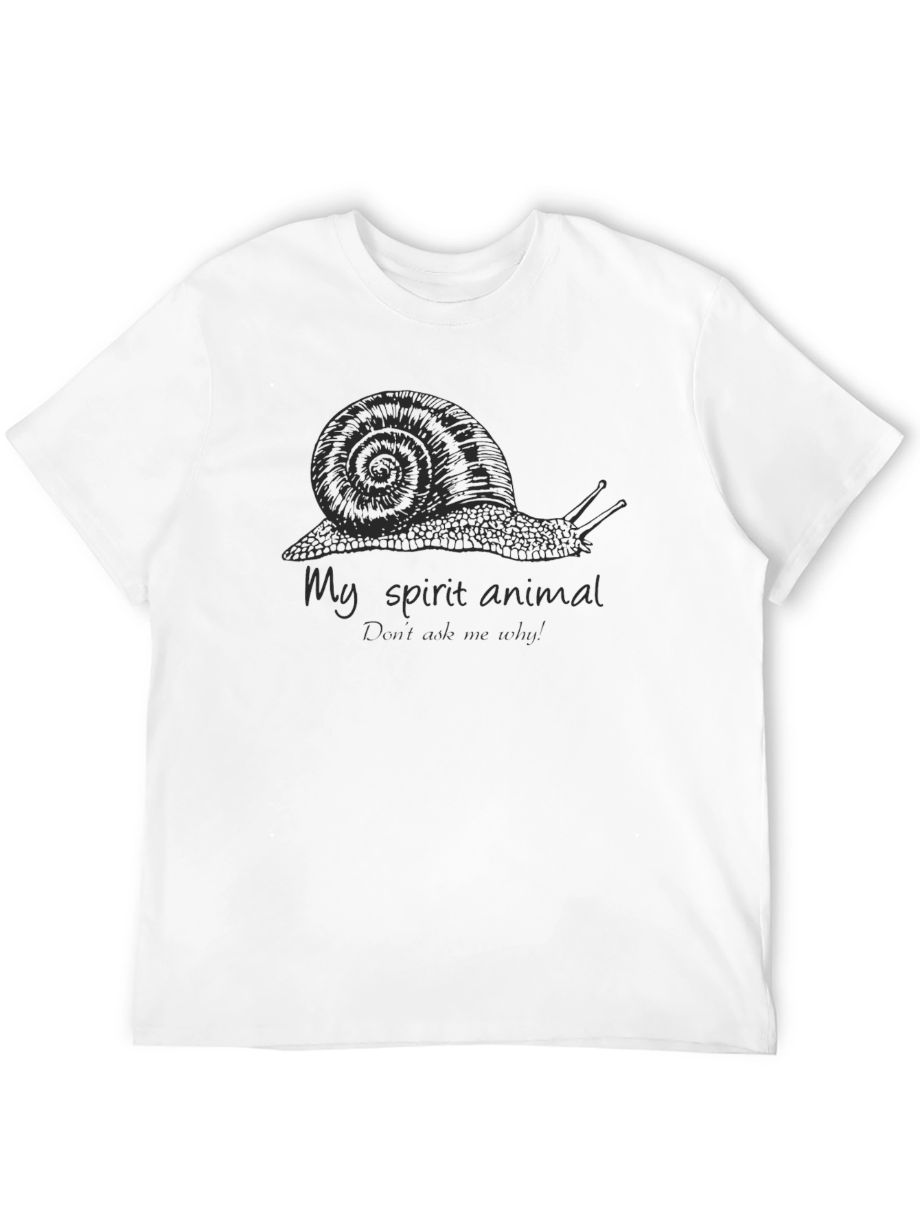 Black My Spirit Animal Snail T-Shirt - Relaxed Fit, Cotton Blend view 12