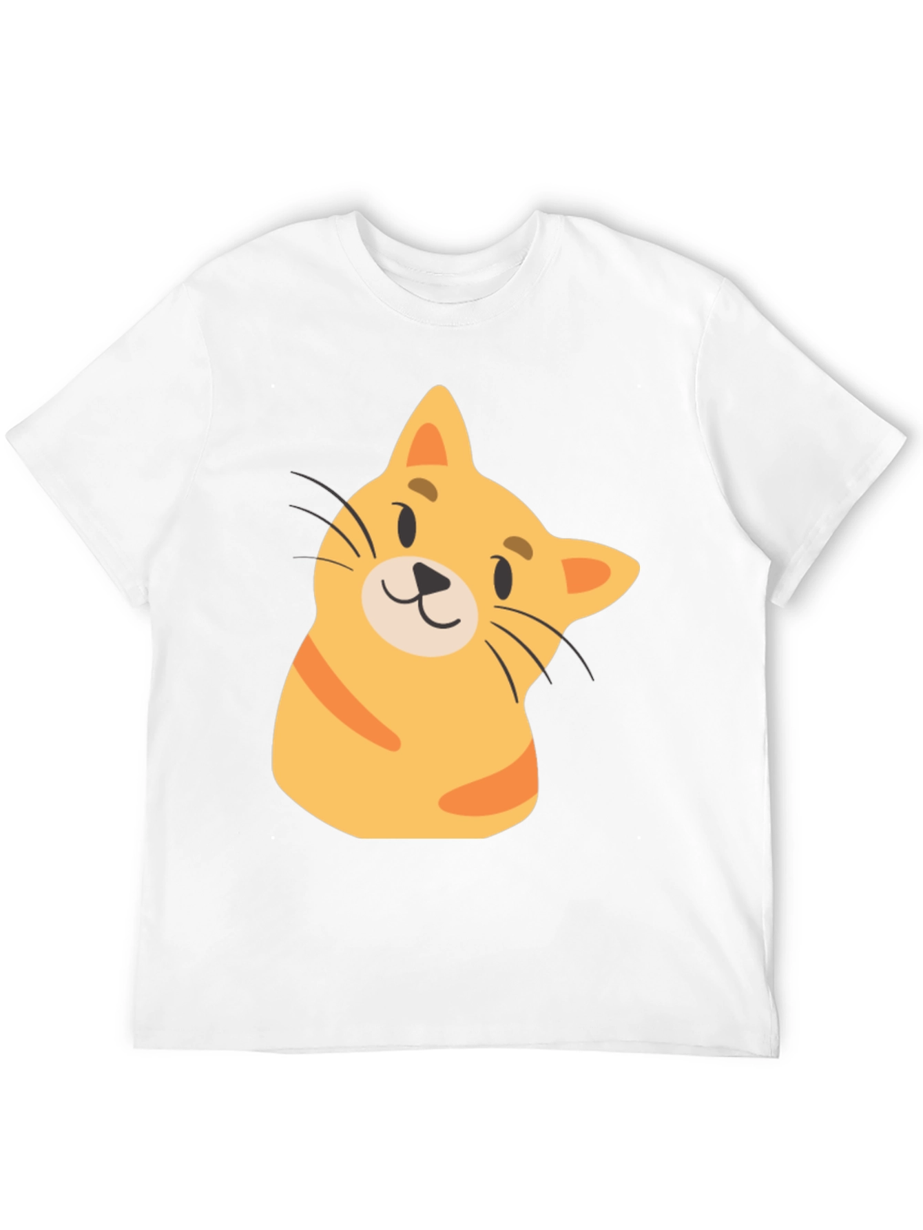 Black Cute Cartoon Cat Black T-Shirt view 12
