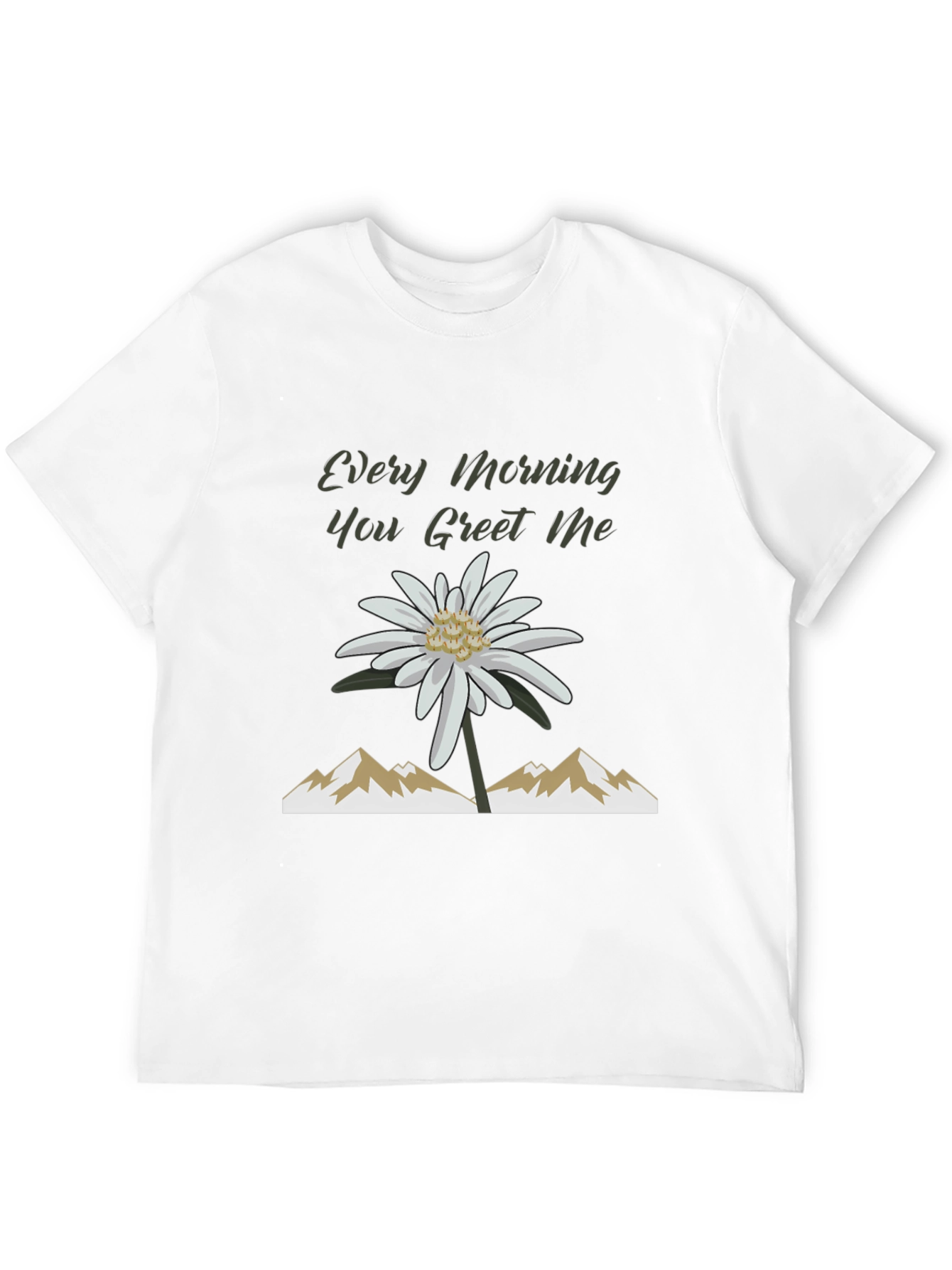 Black Every Morning Tee: Mountain Flower Graphic view 12