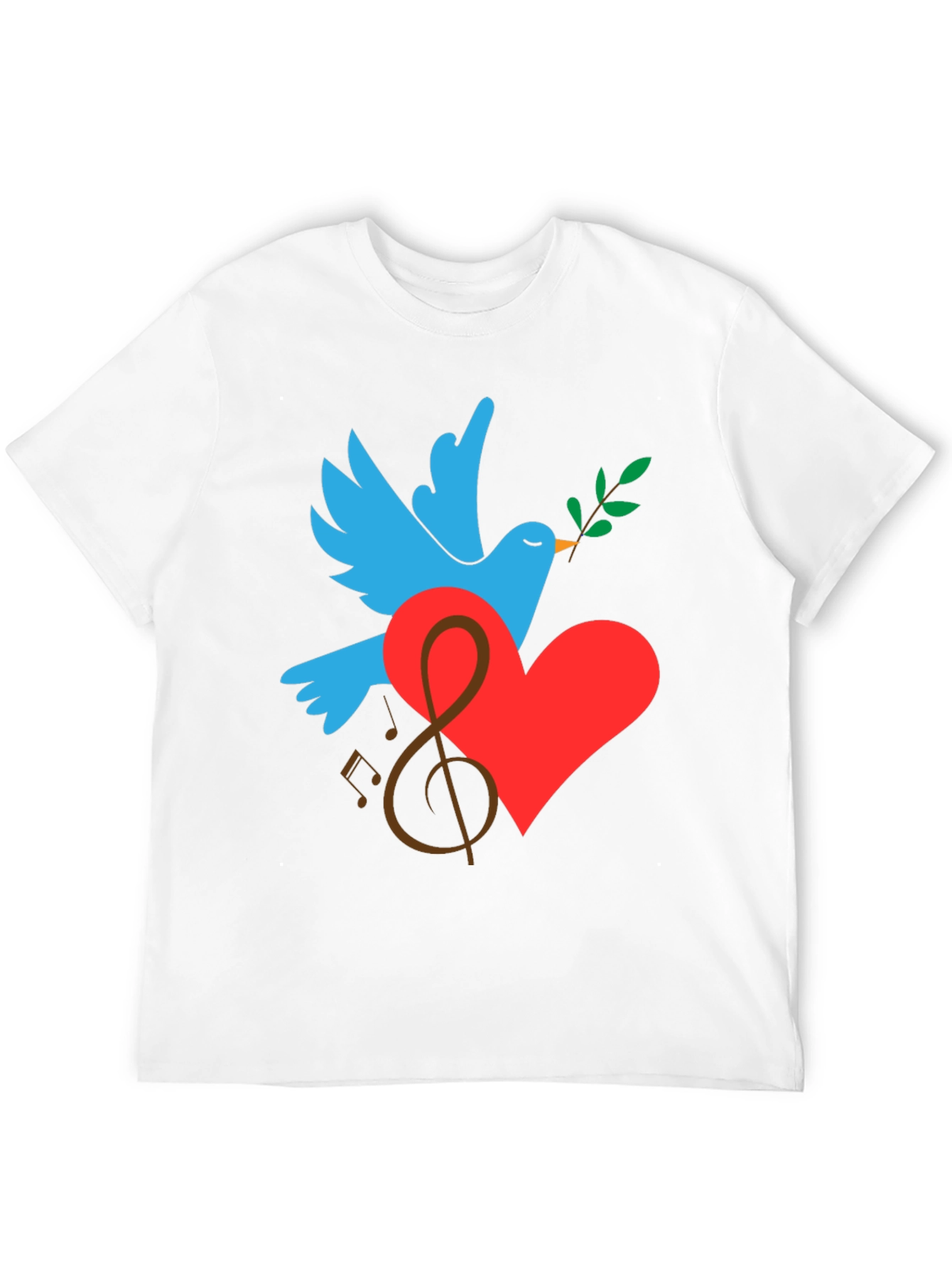 Black Peace Dove Graphic Print Black T-Shirt view 12